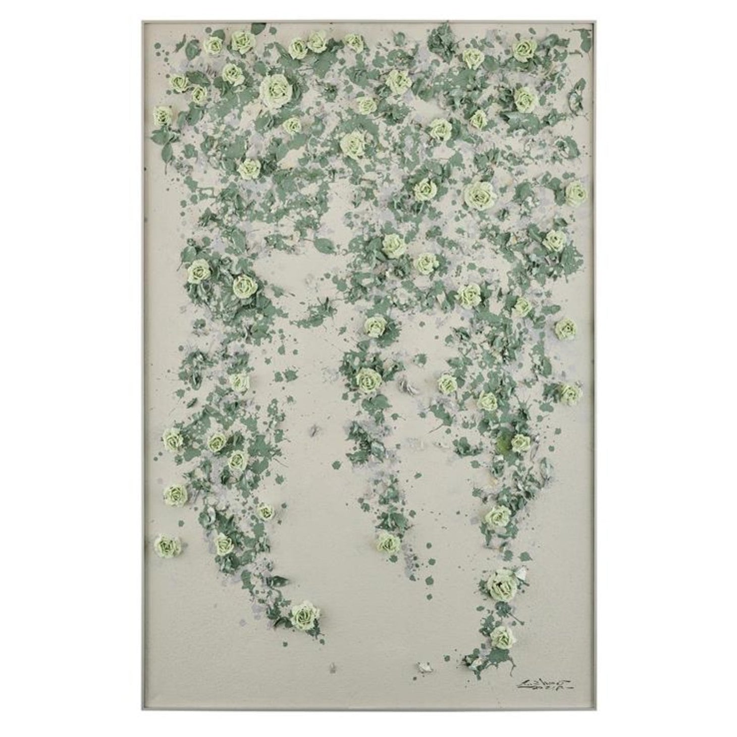 John Richard Liu Mengzhou's Hanging Rose Garden II Framed Art