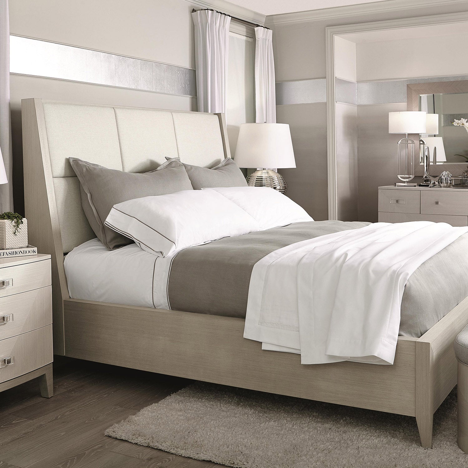 Bernhardt Axiom Upholstered Panel Bed