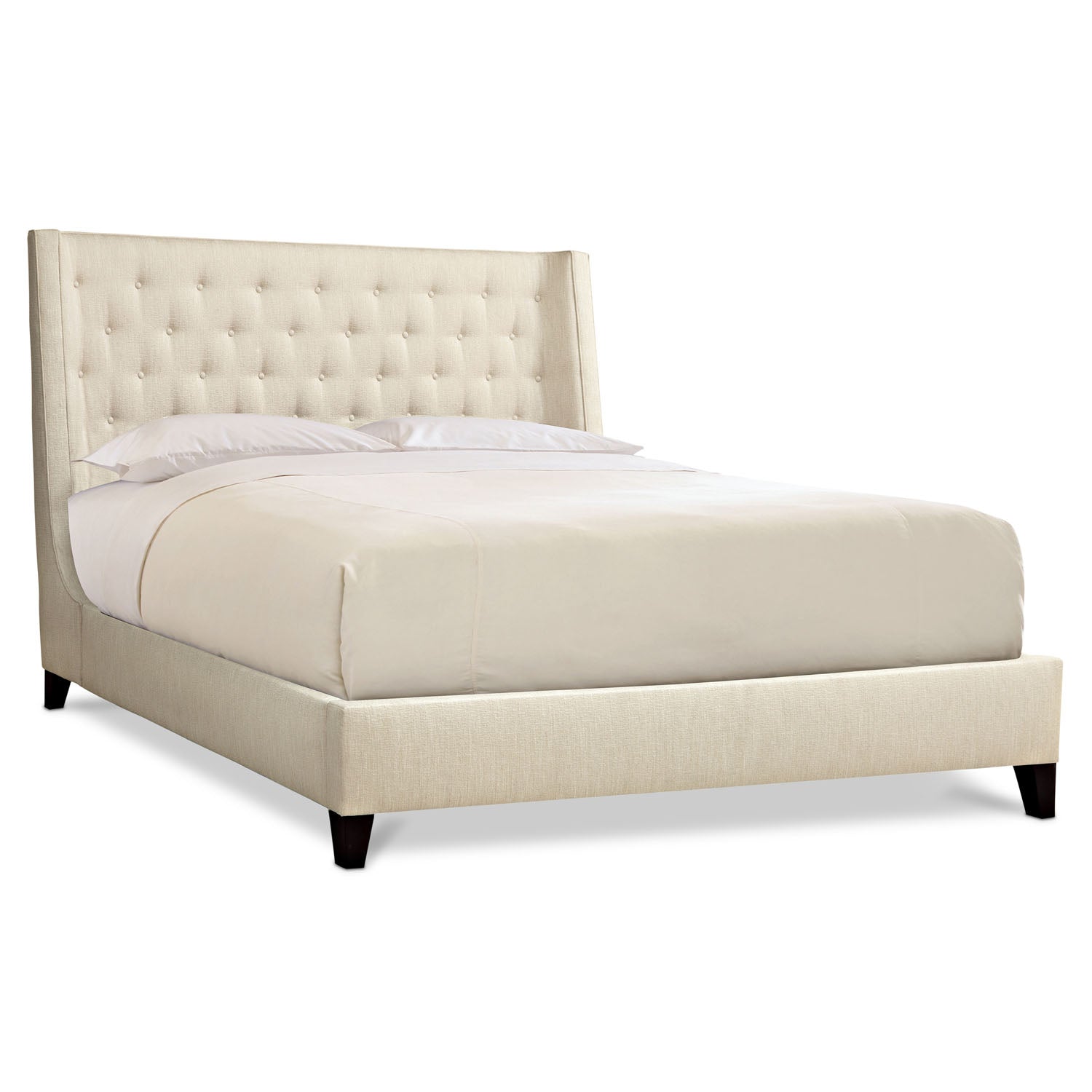 Bernhardt Interiors Maxime Shelter Bed with Button Panel Headboard