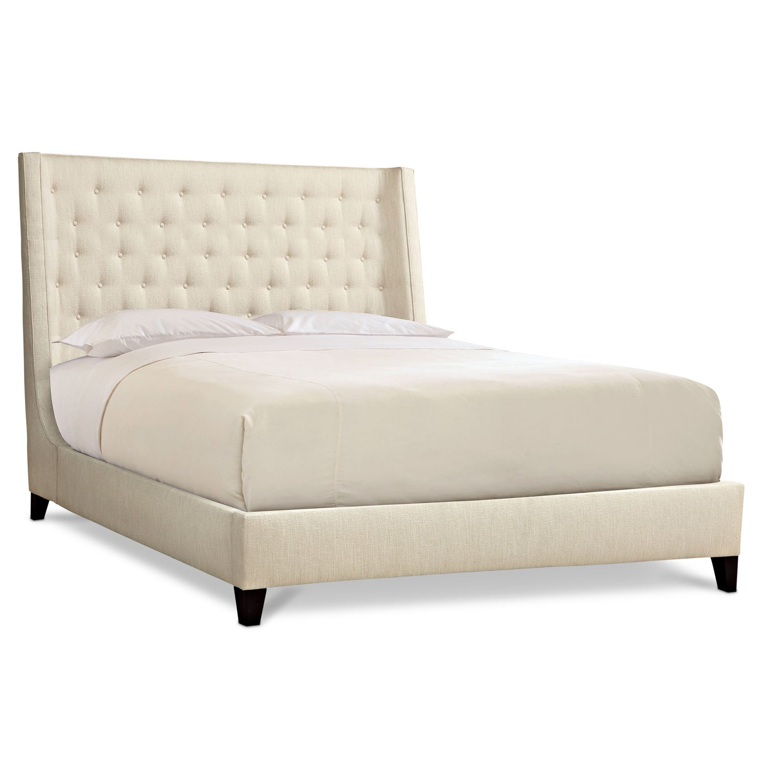 Bernhardt Interiors Maxime Shelter Bed with Tall Button Panel Headboard