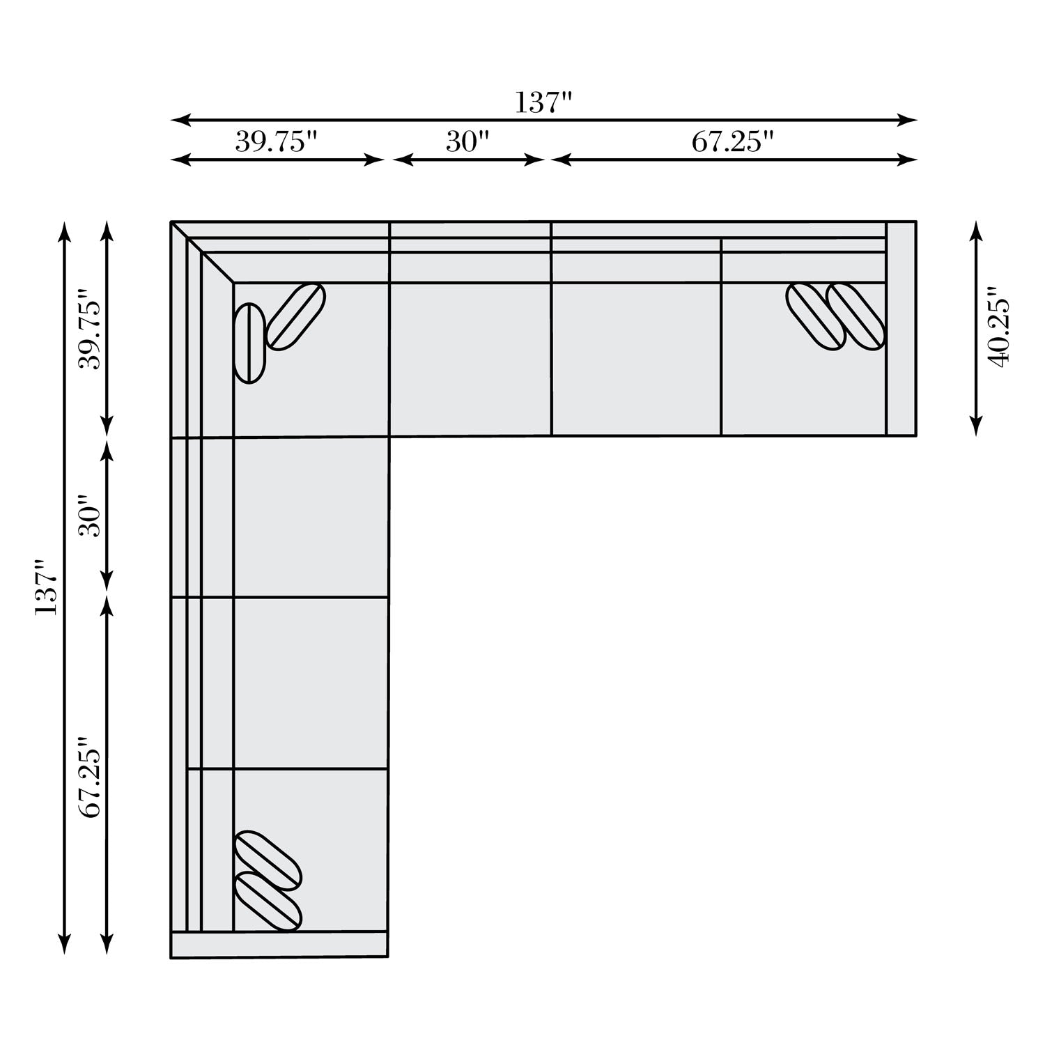 Bernhardt Living Ventura Leather Sectional Sofa