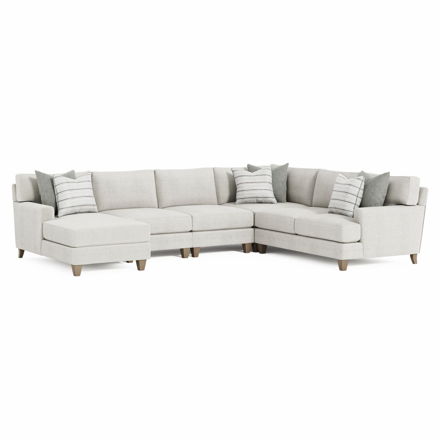 Bernhardt Living Mila 5-Piece Left Facing Fabric Sectional Sofa
