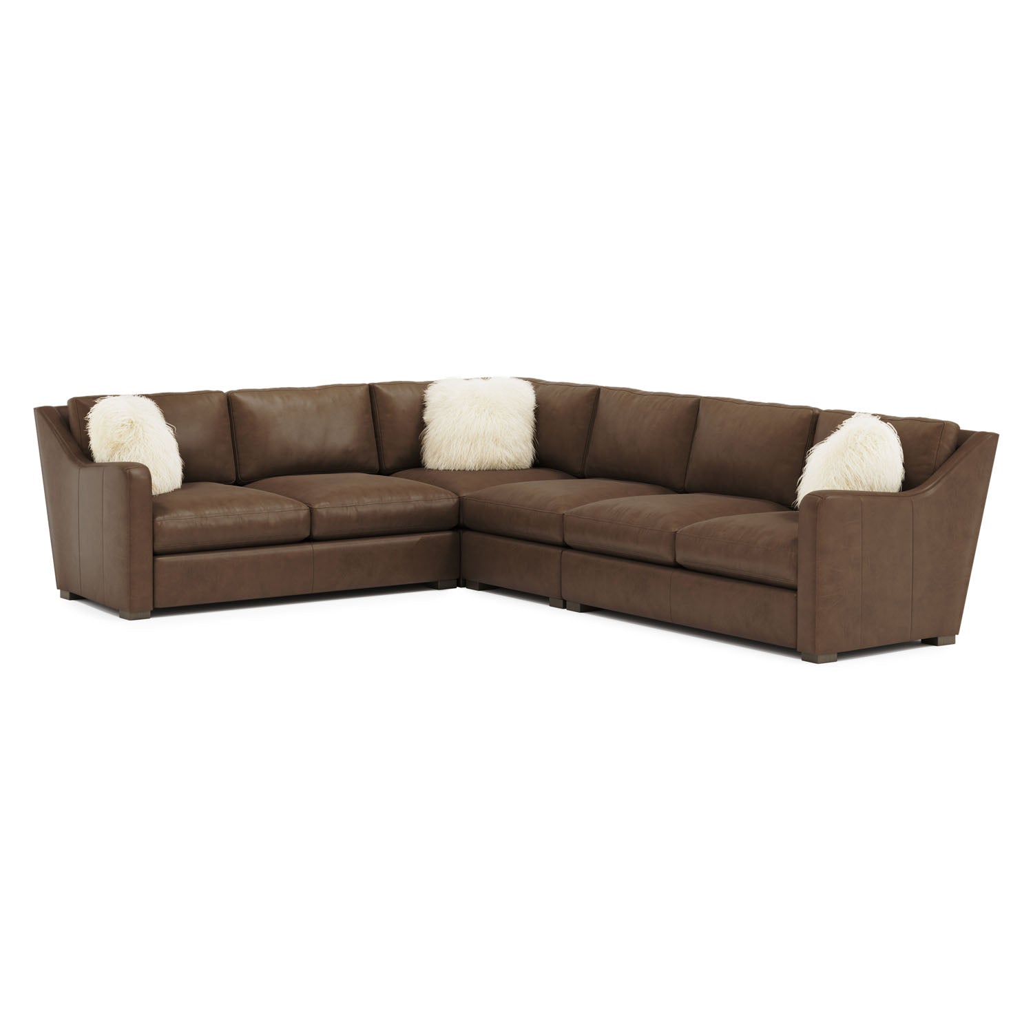 Bernhardt Living Ventura Leather 4-Piece Sectional Sofa