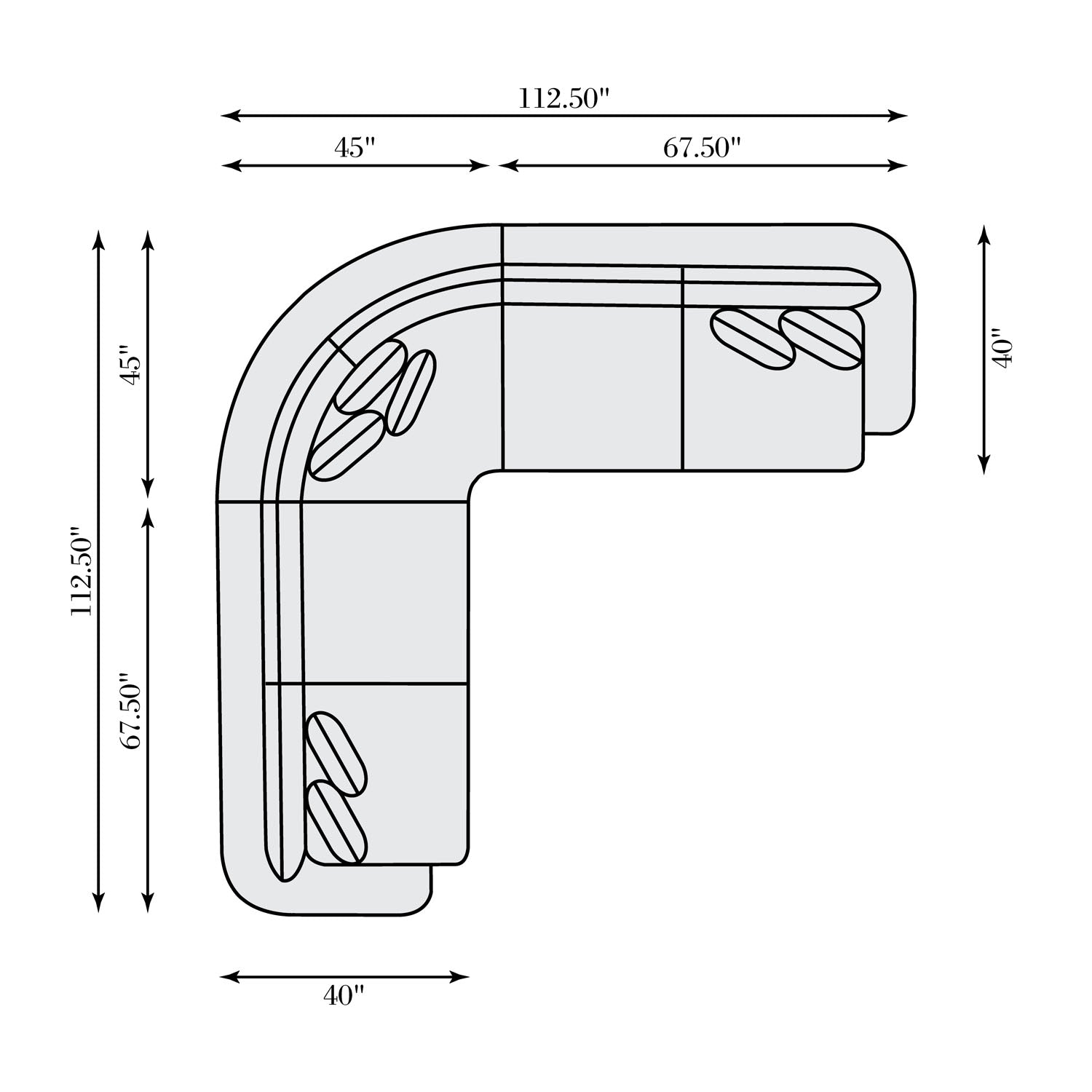 Bernhardt Living Jules 3 Piece Sectional Sofa