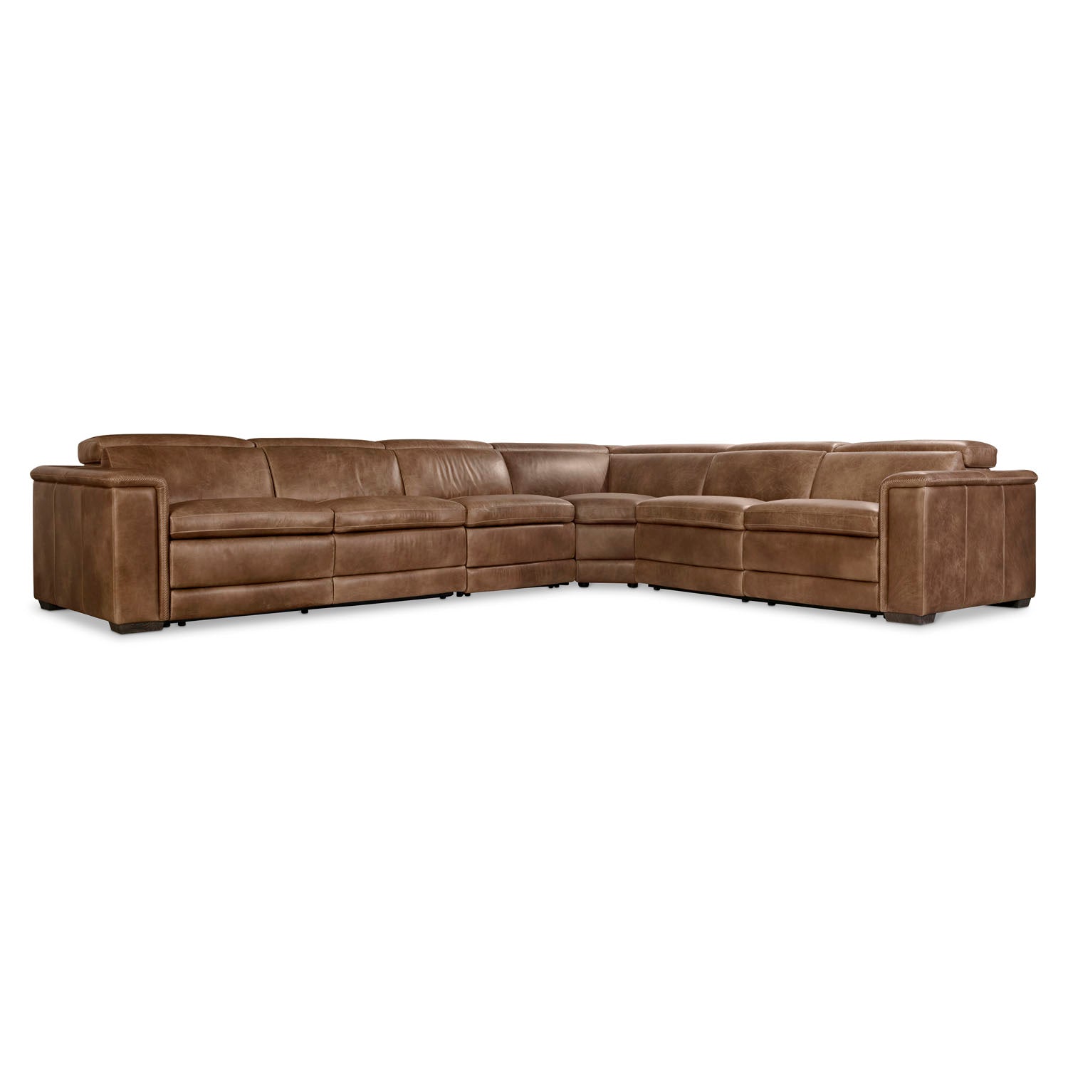 Bernhardt Living Lioni Leather 4-Piece Power Motion Sectional Sofa