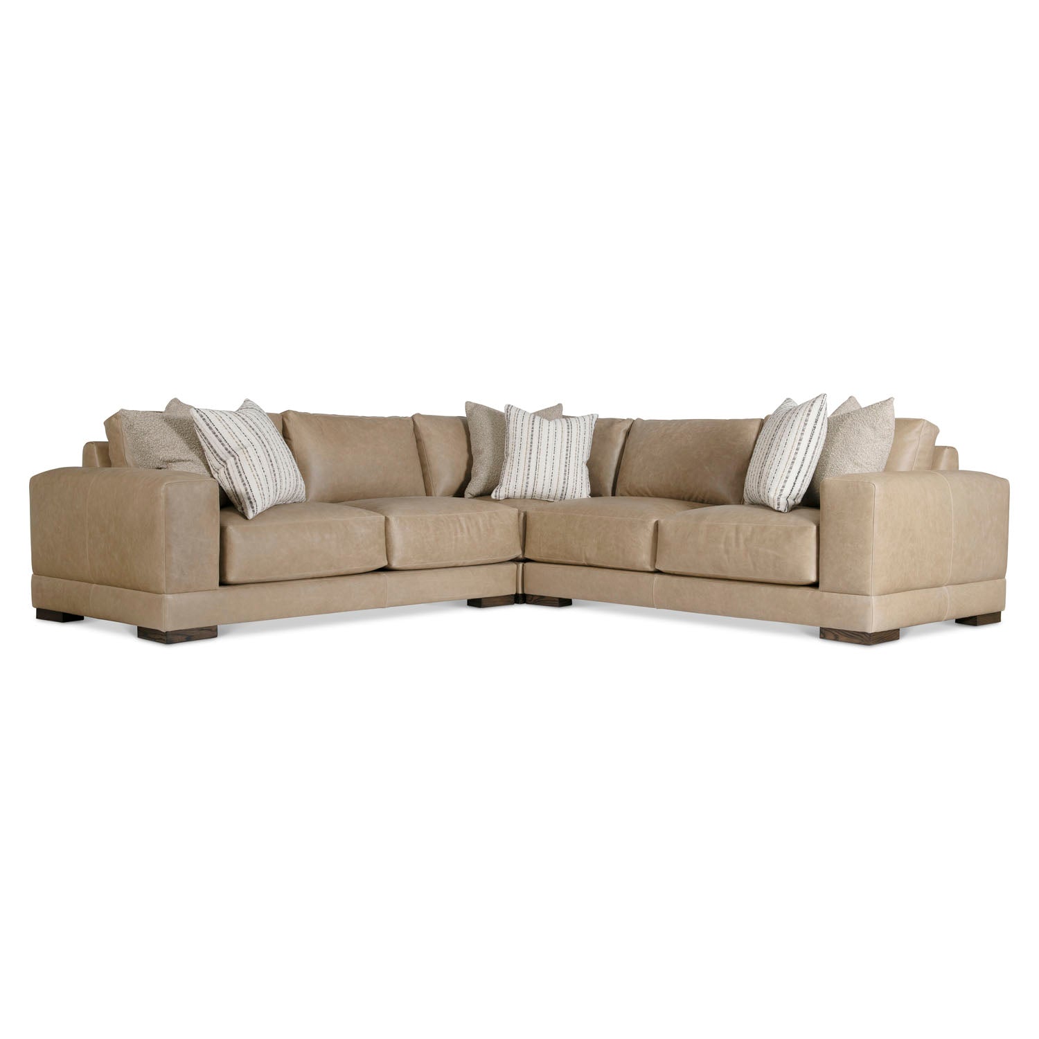 Bernhardt Living Lars Leather 3-Piece Sectional Sofa