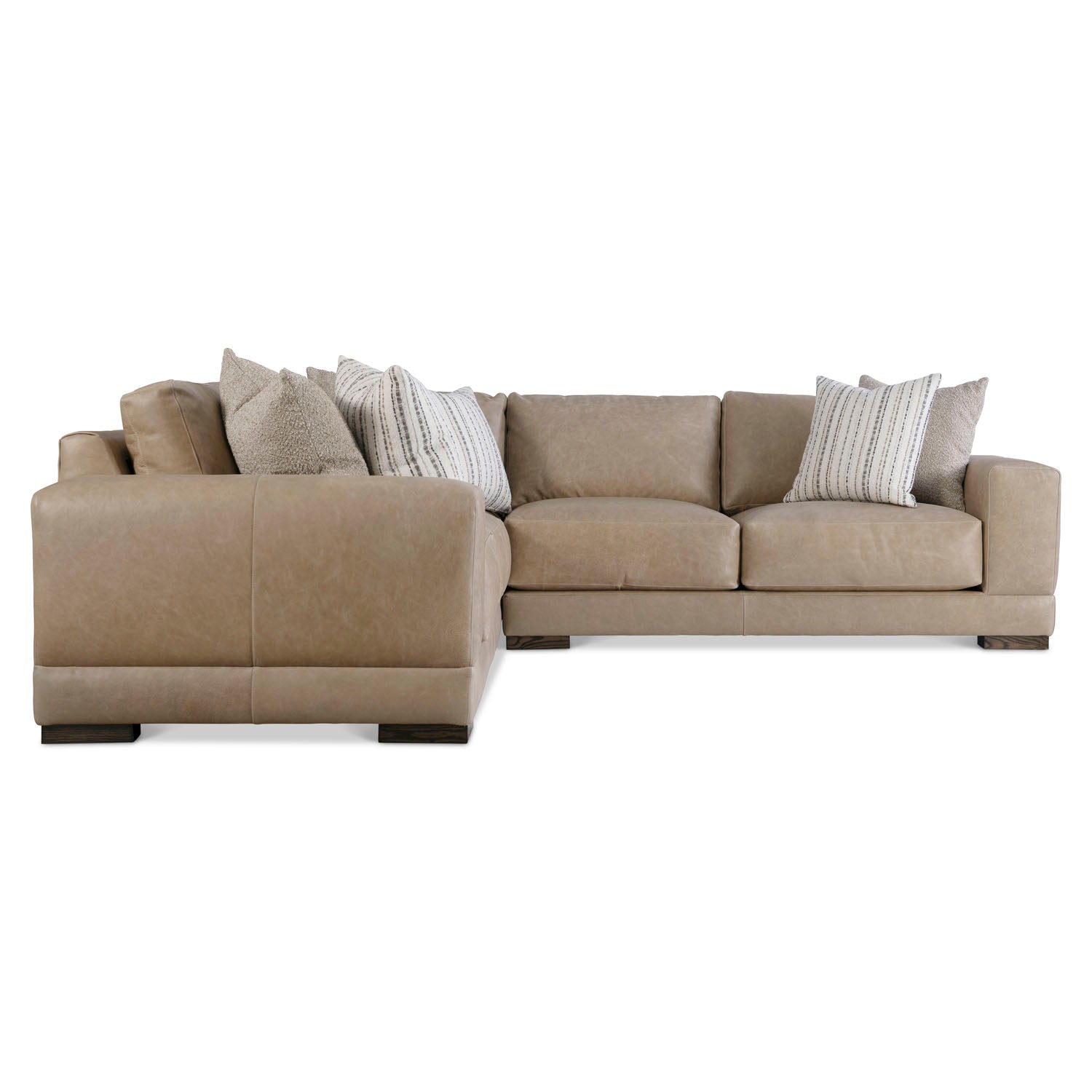 Bernhardt Living Lars Leather 3-Piece Sectional Sofa