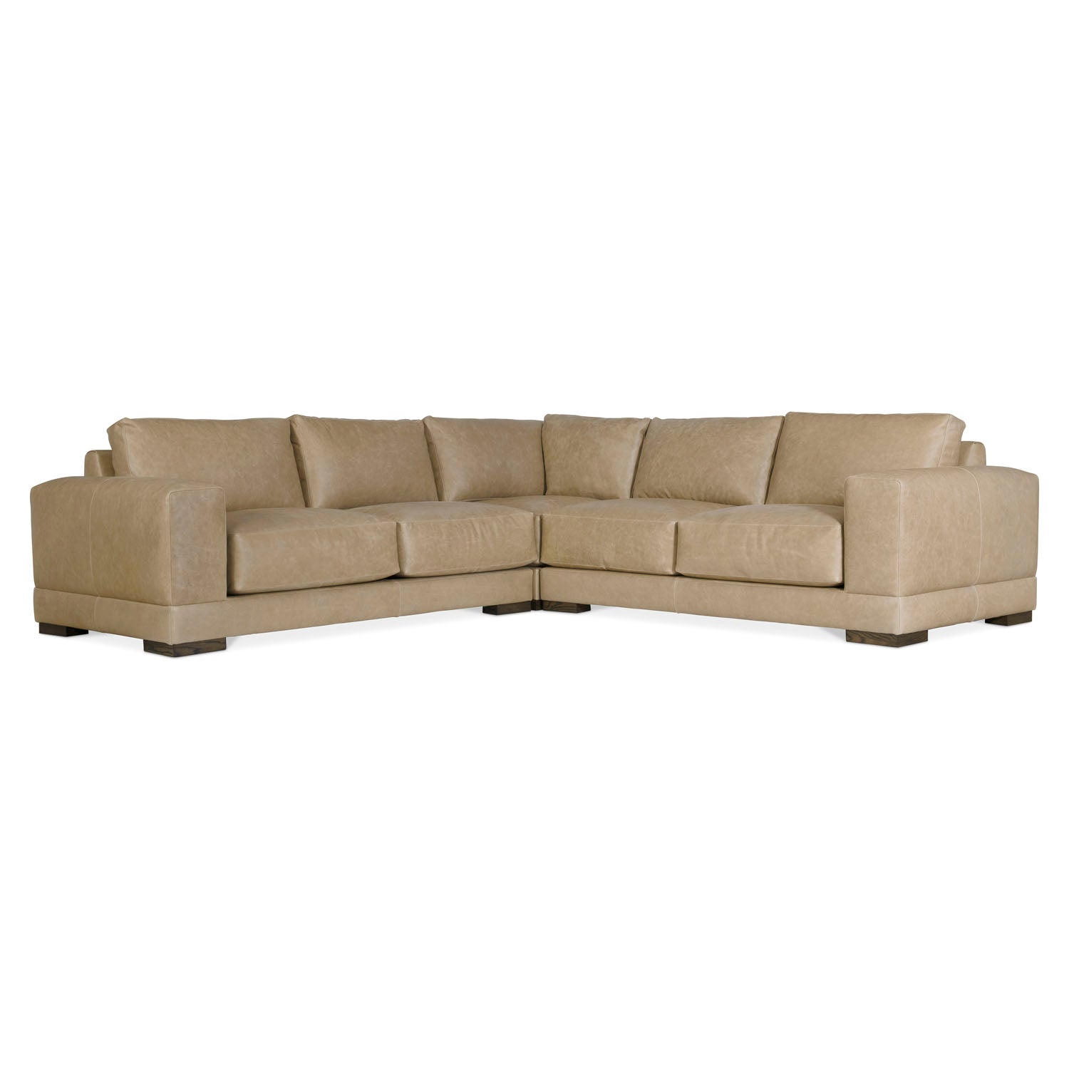 Bernhardt Living Lars Leather 3-Piece Sectional Sofa