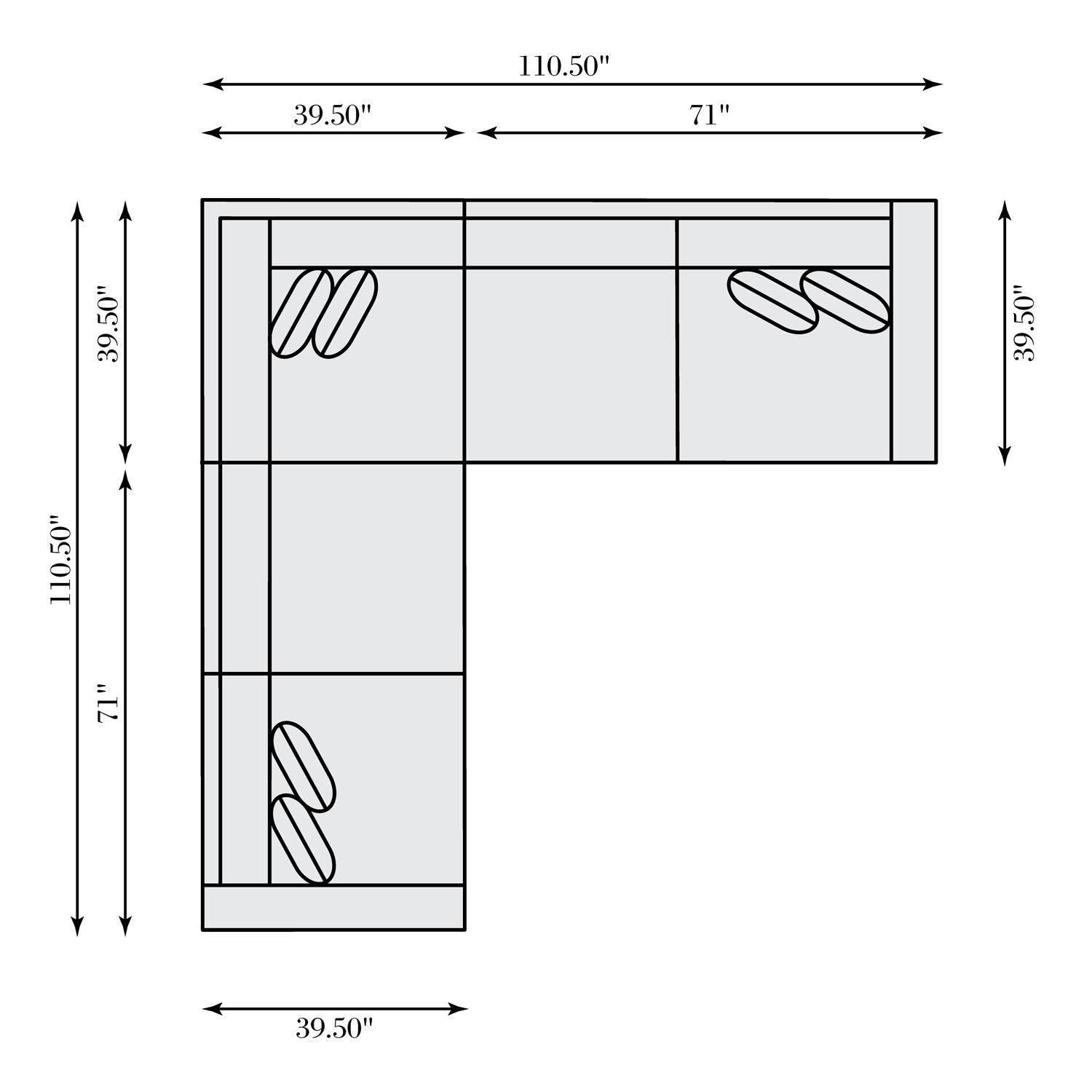 Bernhardt Living Lars Leather 3-Piece Sectional Sofa