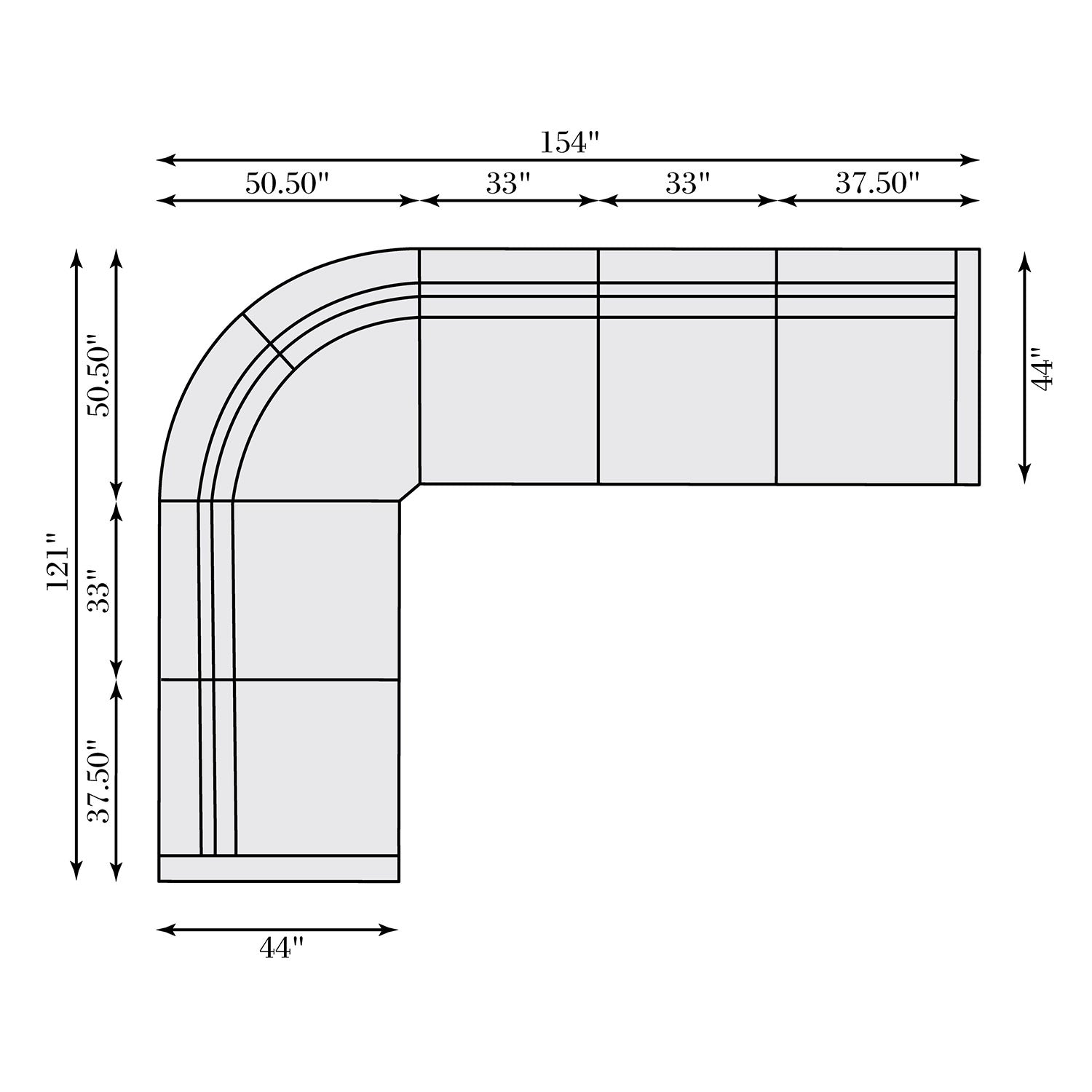 Bernhardt Living Gio 6 Piece Power Motion Sectional Sofa