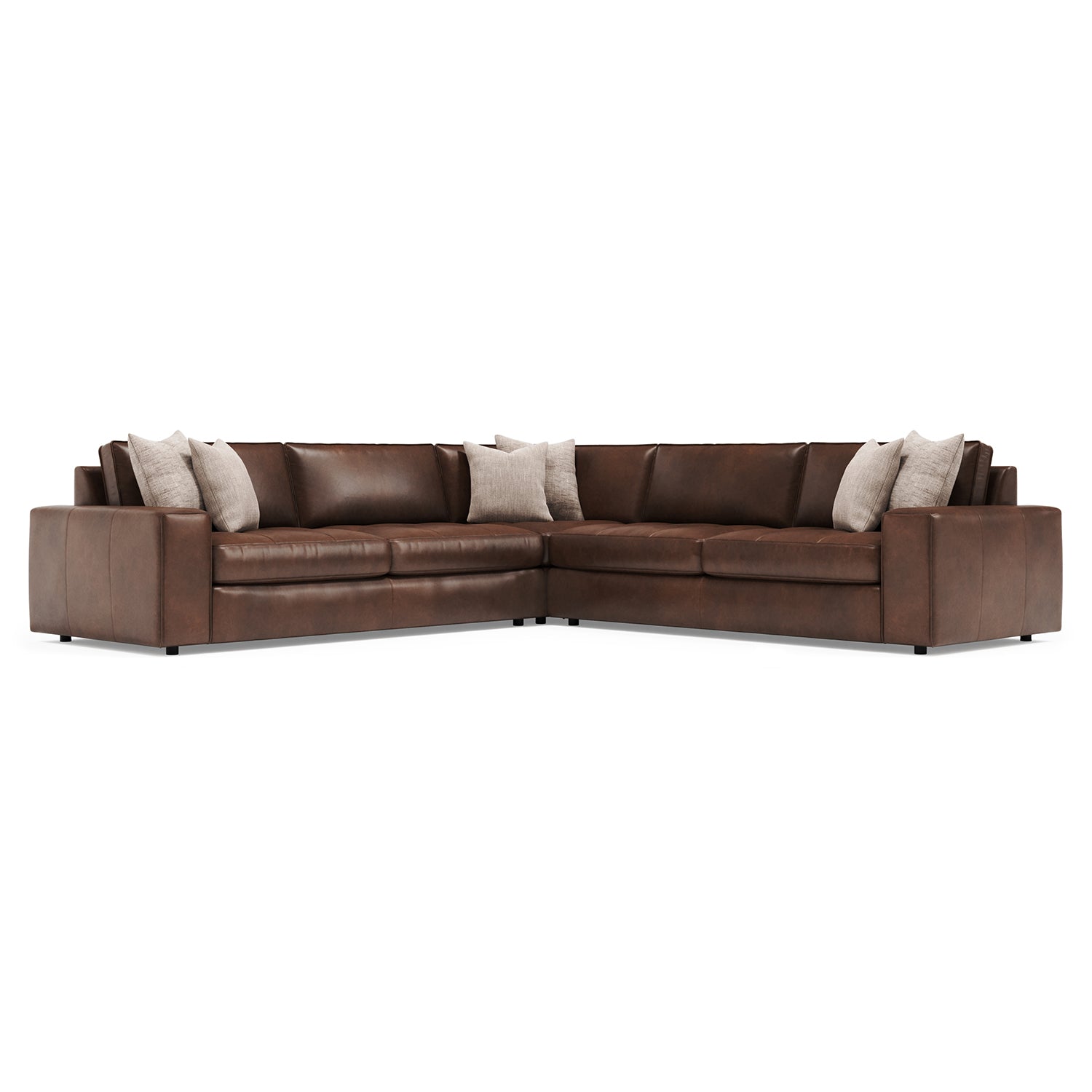 Bernhardt Living Nest 3-Piece Leather Sectional Sofa