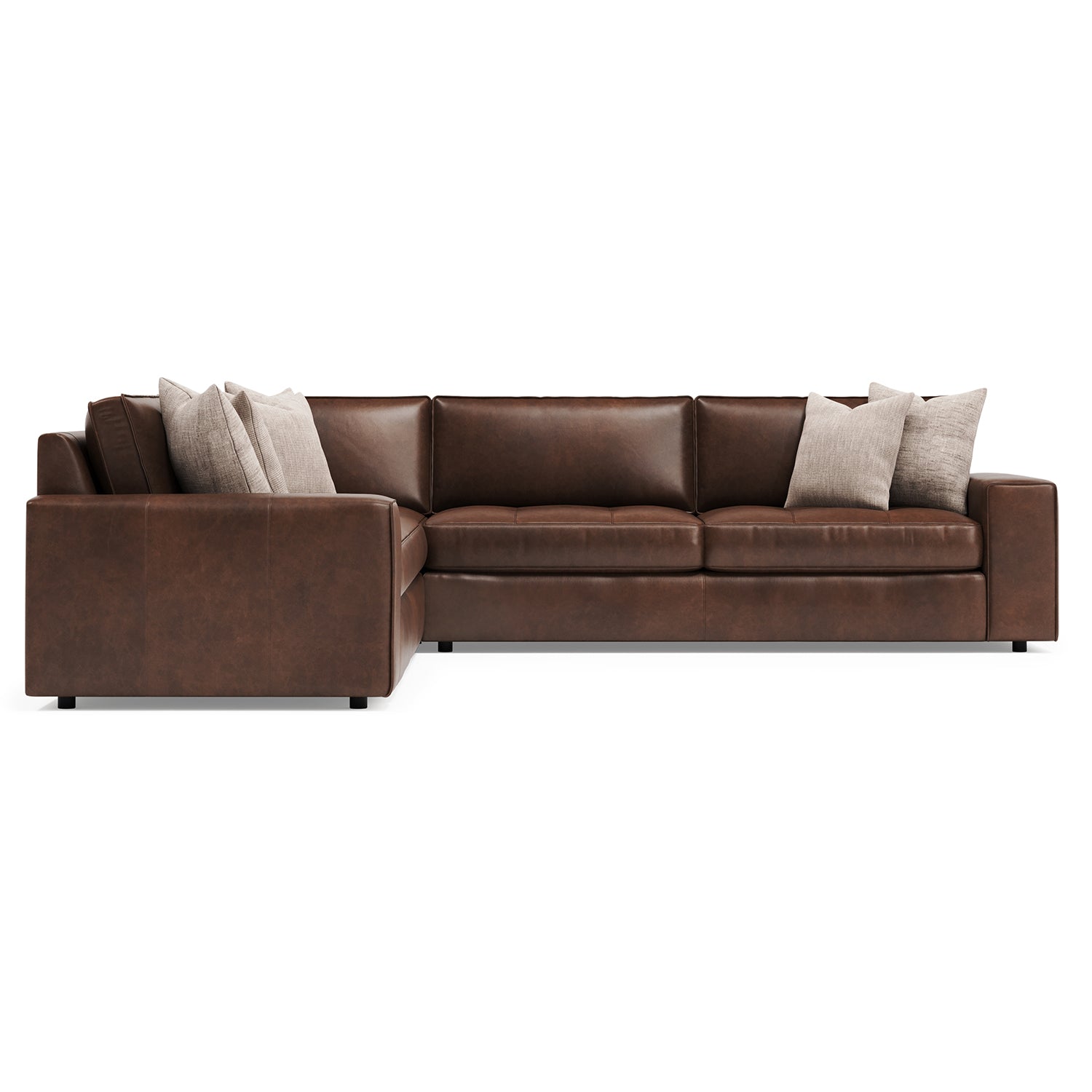 Bernhardt Living Nest 3-Piece Leather Sectional Sofa