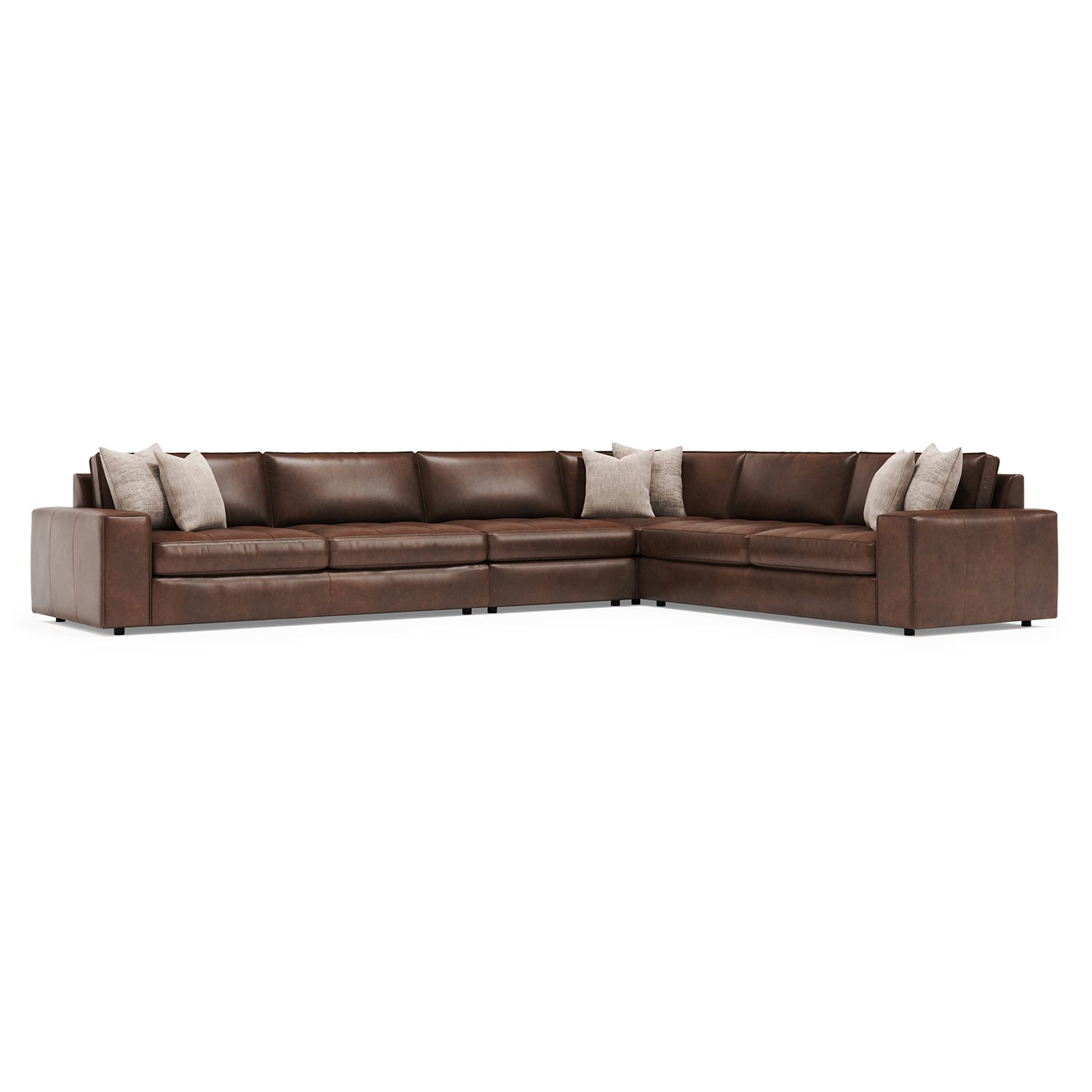 Bernhardt Living Nest 4-Piece Leather Sectional Sofa