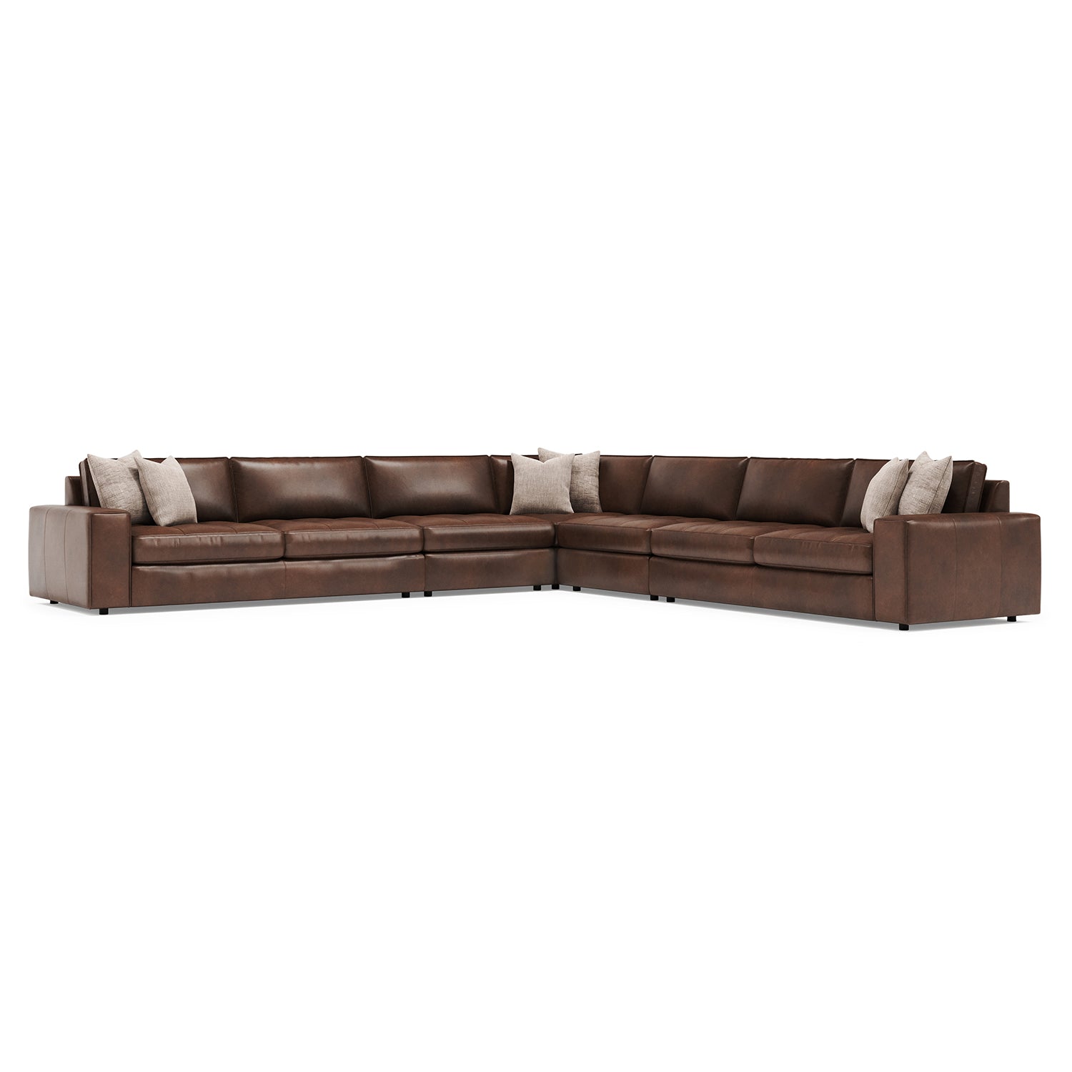 Bernhardt Living Nest 5-Piece Leather Sectional Sofa
