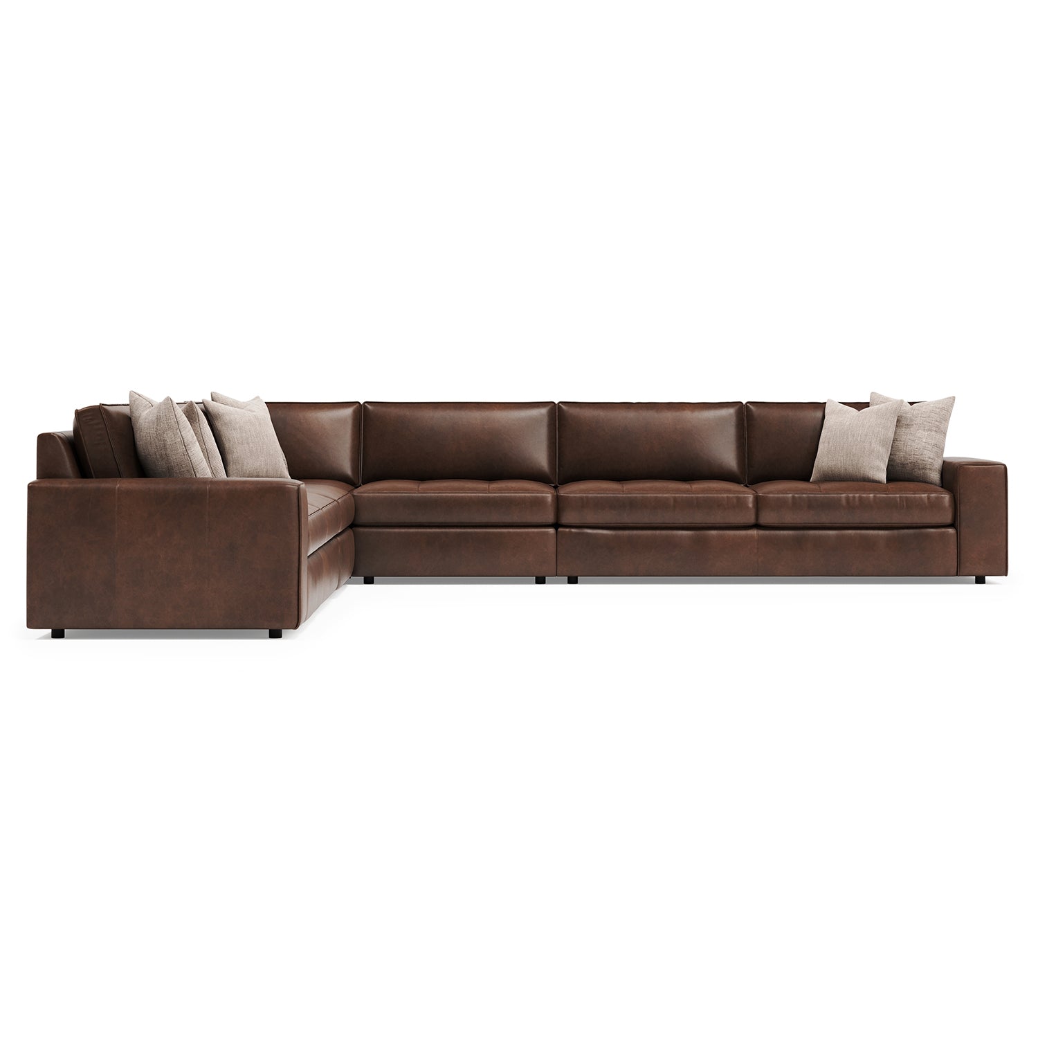 Bernhardt Living Nest 5-Piece Leather Sectional Sofa