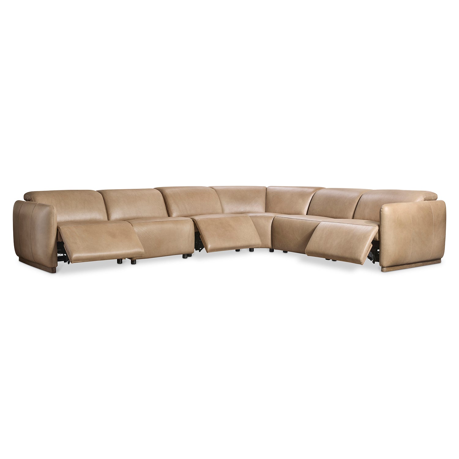 Bernhardt Living Alta 6-Piece Leather Power Motion Sectional Sofa