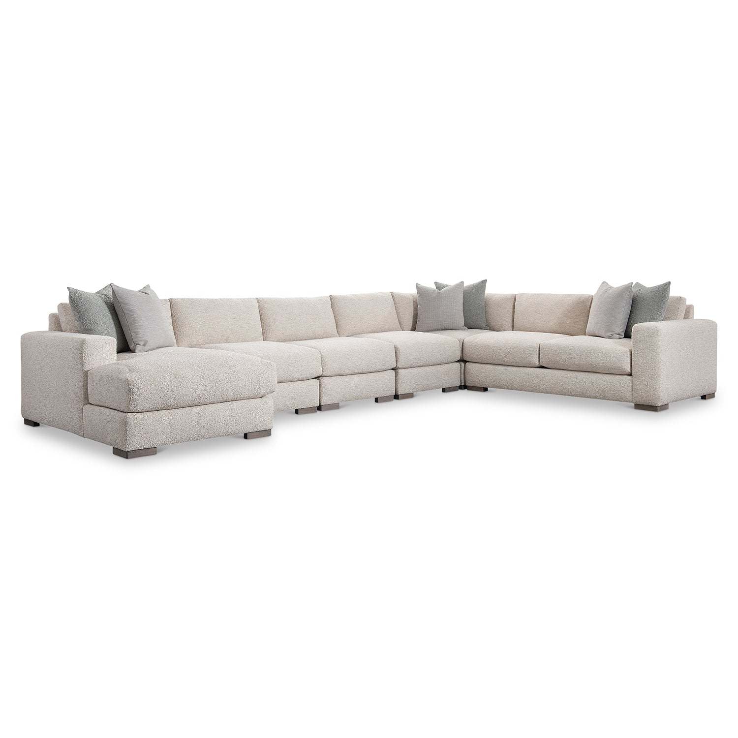Bernhardt Living Drew 6-Piece Left Facing Fabric Sectional Sofa