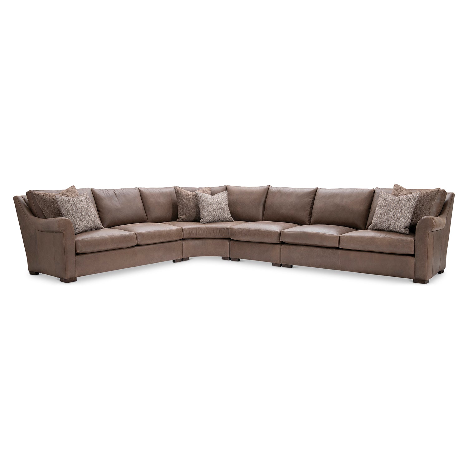 Bernhardt Living Keirnan 4-Piece Leather Sectional Sofa