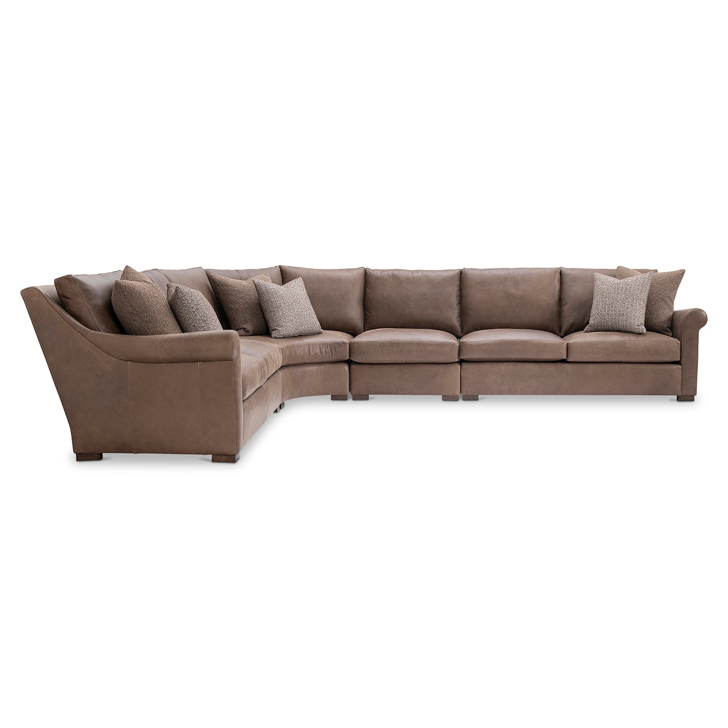 Bernhardt Living Keirnan 4-Piece Leather Sectional Sofa