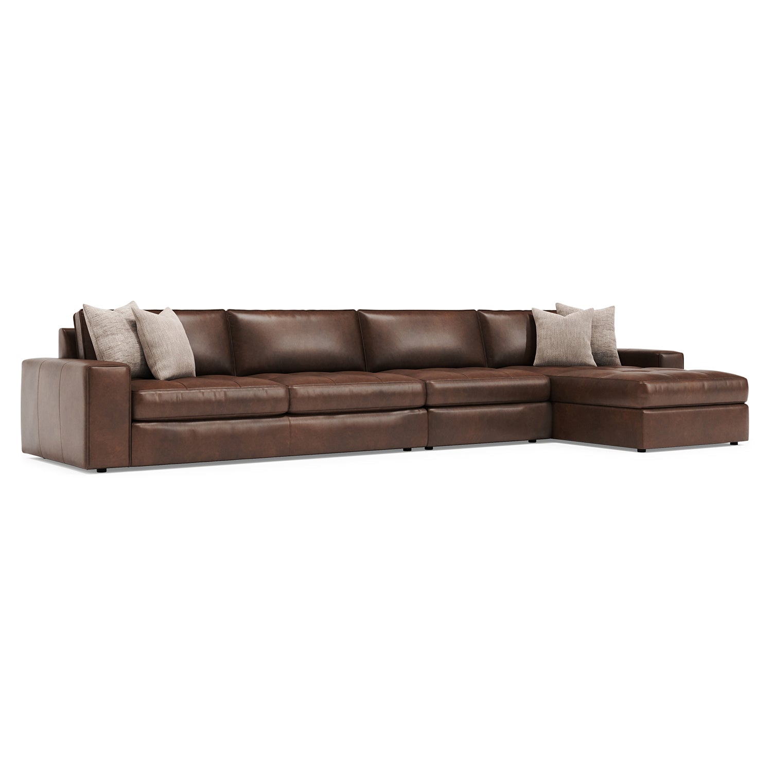 Bernhardt Living Nest 3-Piece Leather Sectional Sofa