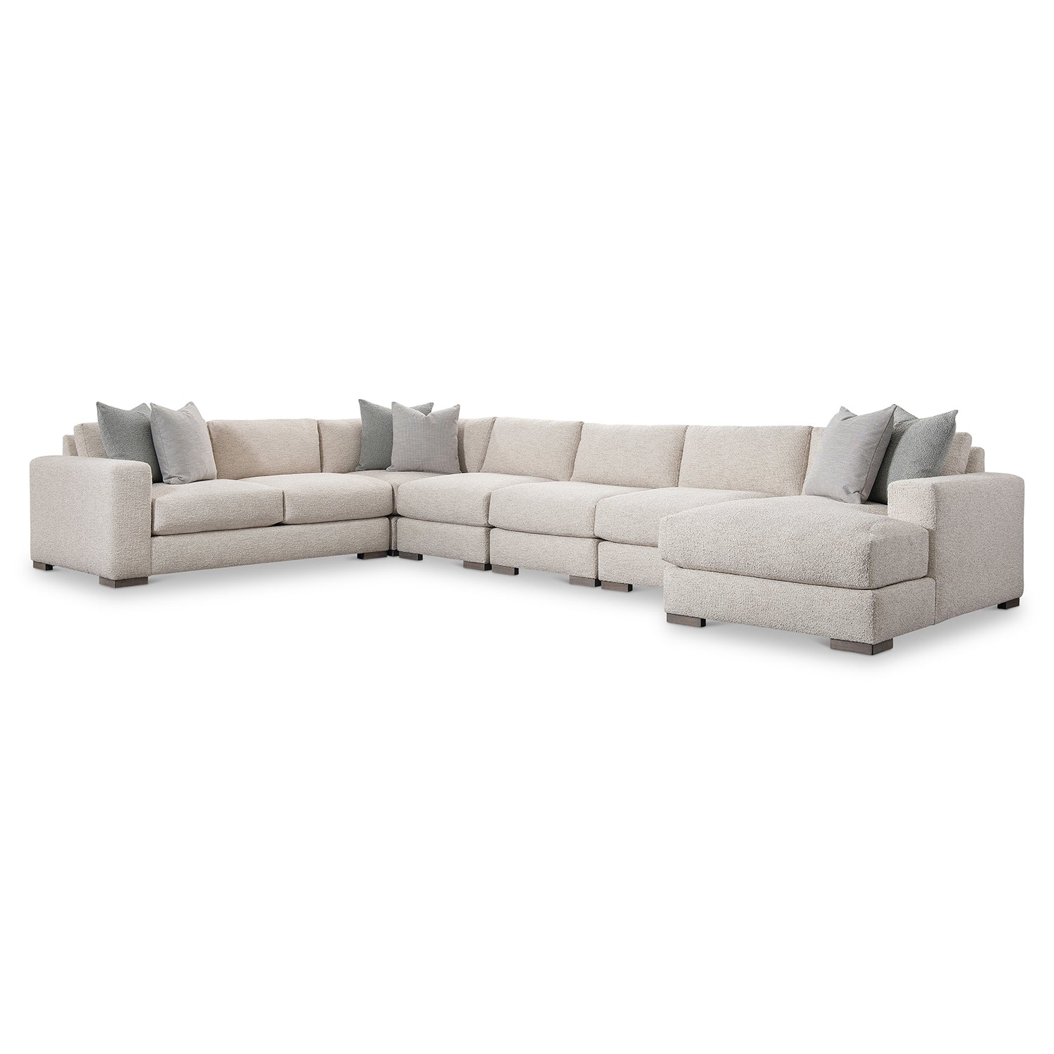 Bernhardt Living Drew 6-Piece Right Facing Fabric Sectional Sofa