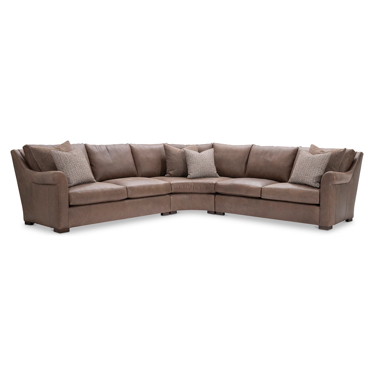 Bernhardt Living Keirnan 3-Piece Leather Sectional Sofa