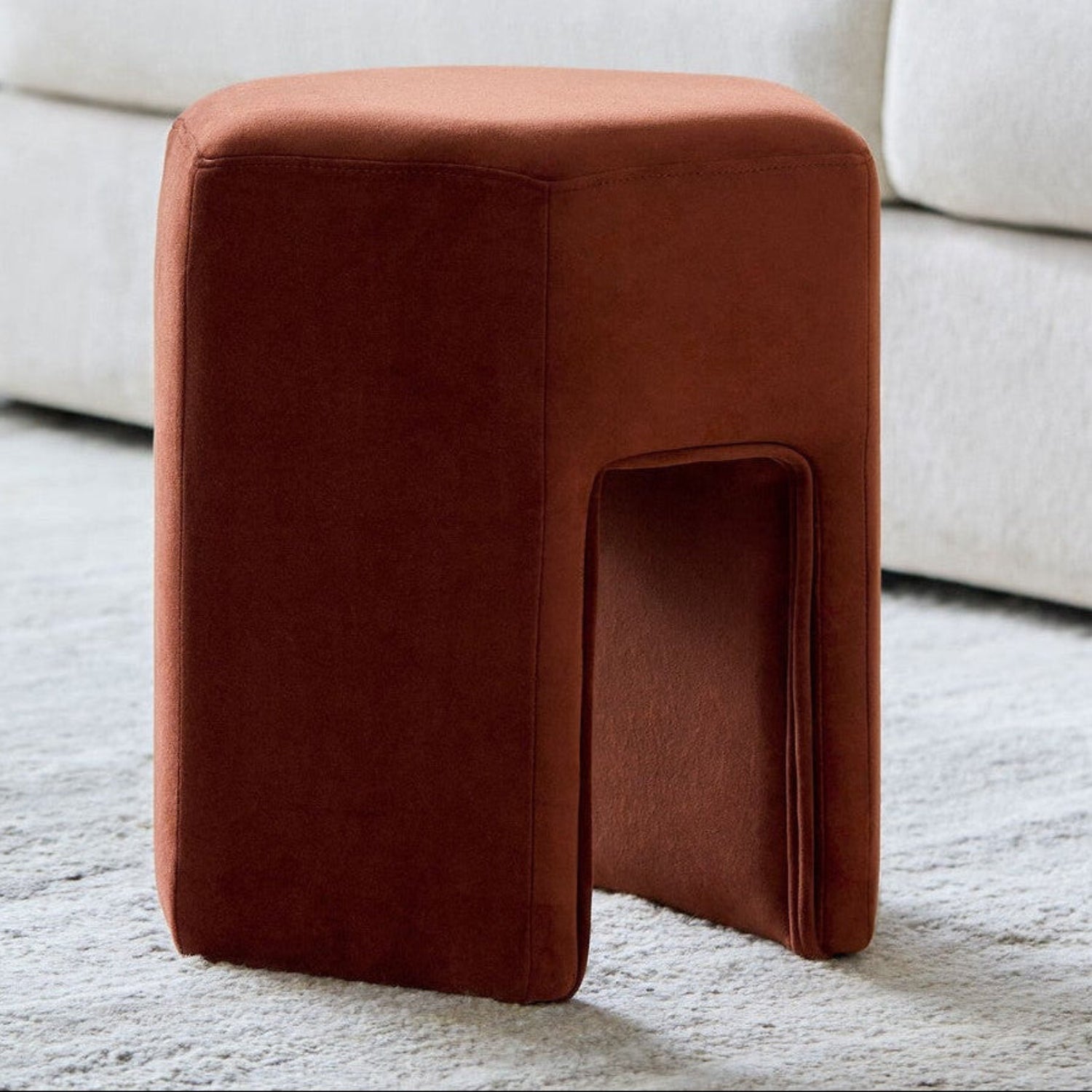 Kaden Recycled Fabric Ottoman