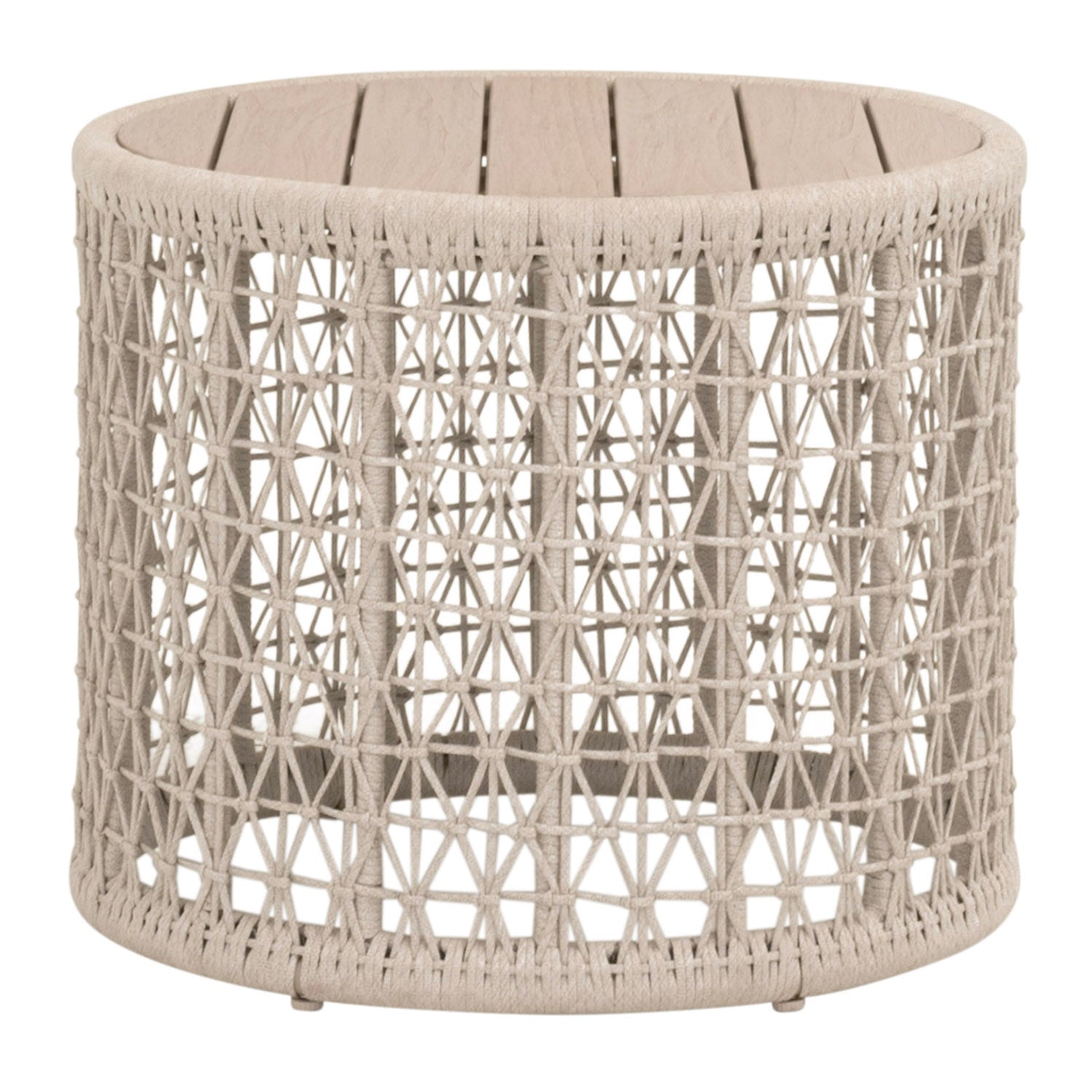 Knit Outdoor Round End Table