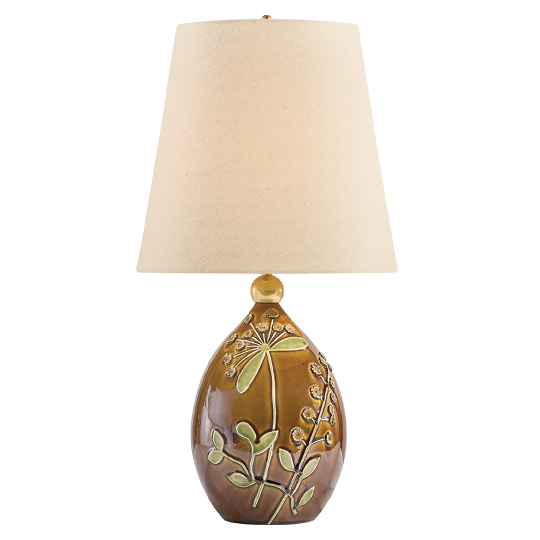 Hudson Valley Lighting Quogue Table Lamp in Aged Brass, primary product view