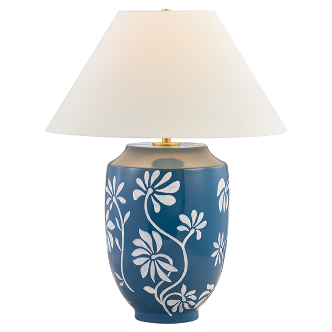 Hudson Valley Lighting Kent Falls Table Lamp in Aged Brass, primary product view