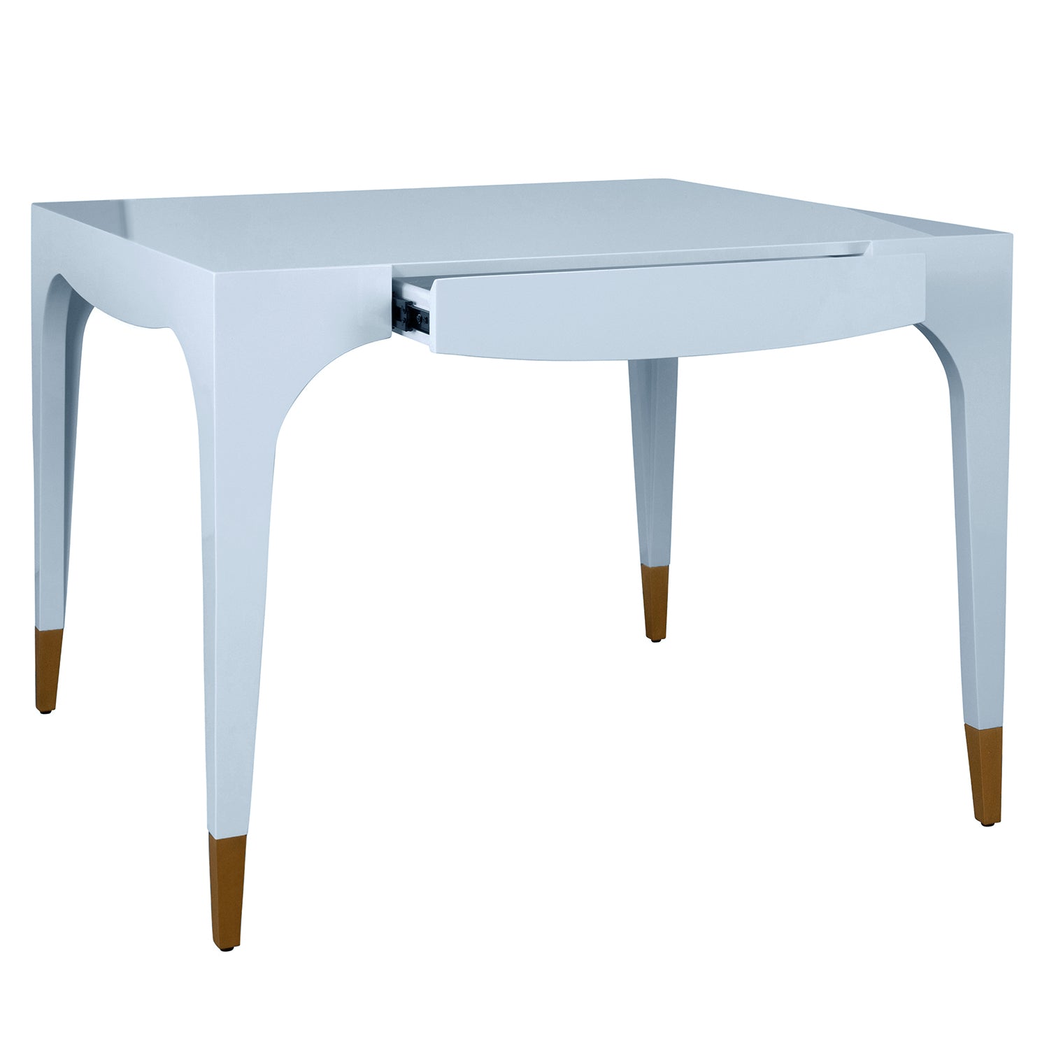 Worlds Away Lacey Light Blue Game Table