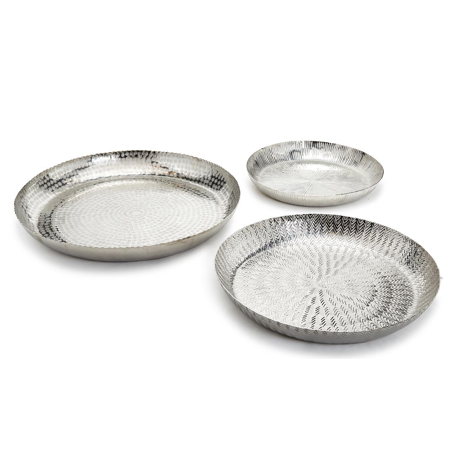 Hammered Tray Set of 3