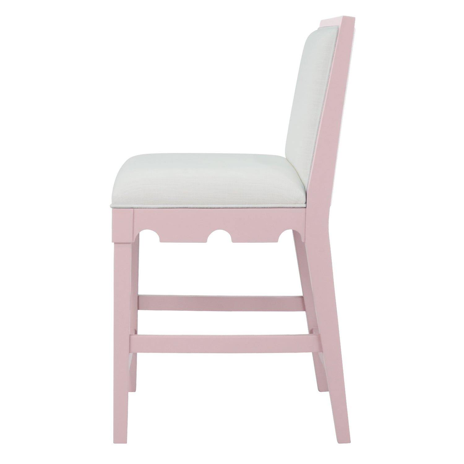 Worlds Away Lanister Pink Counter Stool