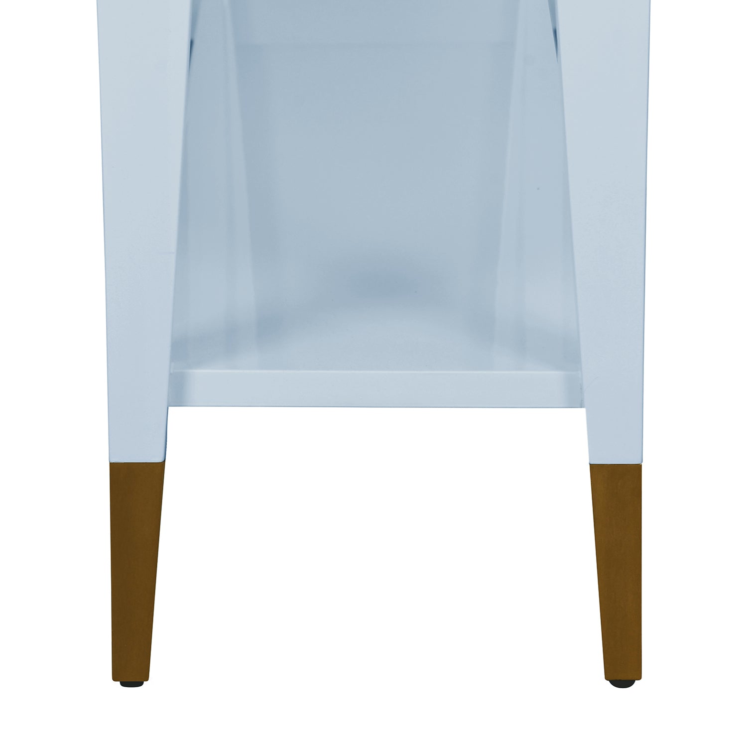 Laverne Light Blue Console Table shown to scale