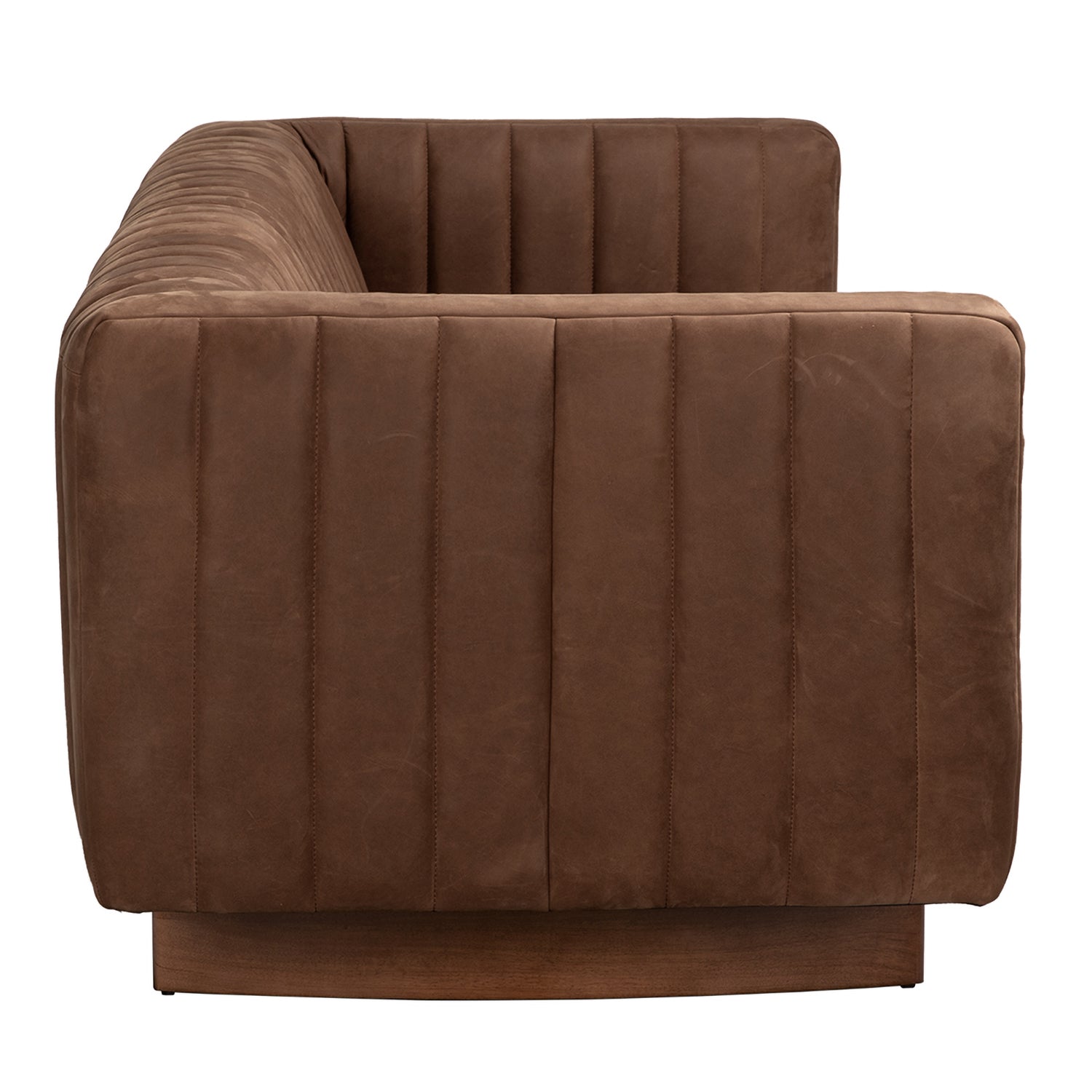 Noir Khann Leather Sofa leather grain close-up