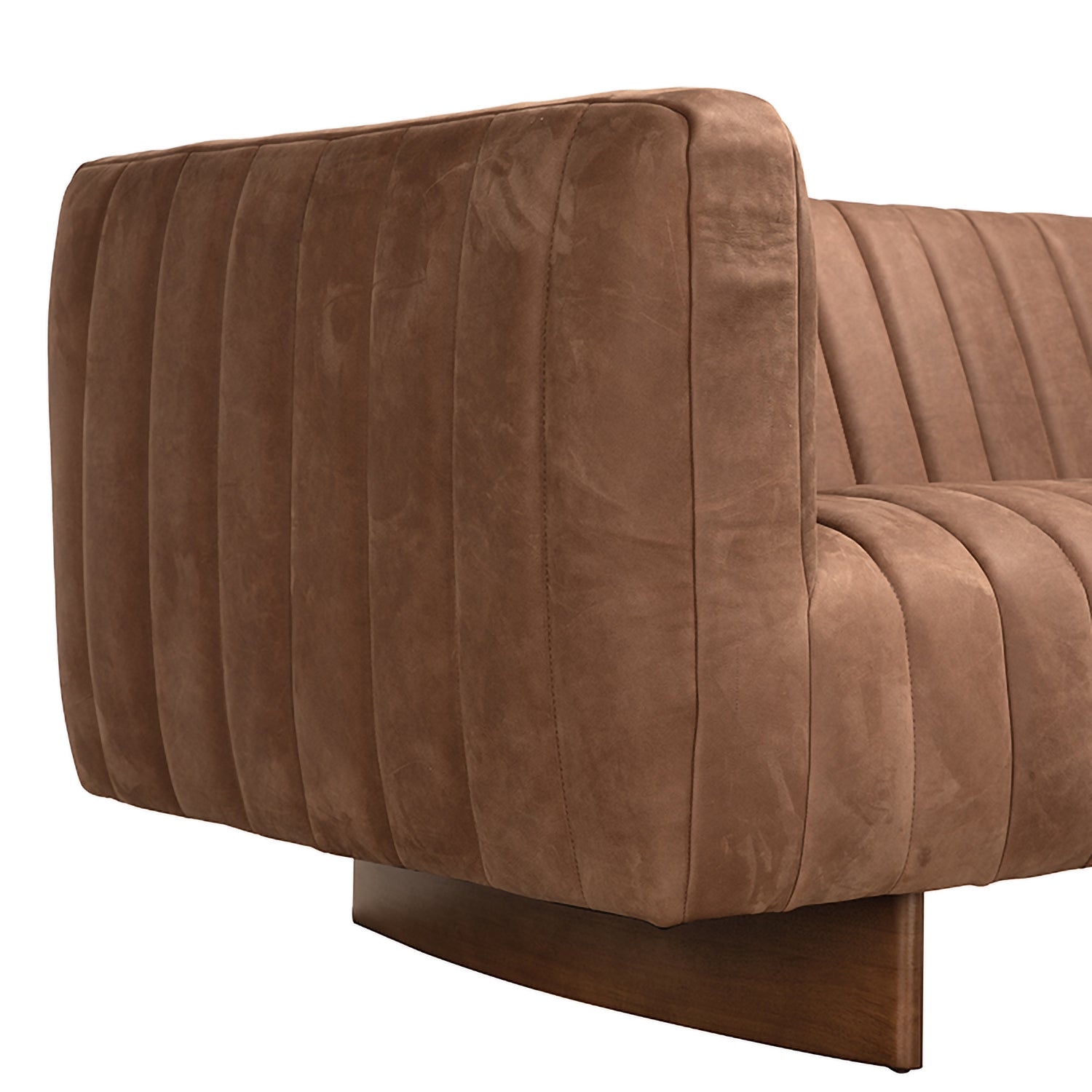 Noir Khann Leather Sofa back and frame detail