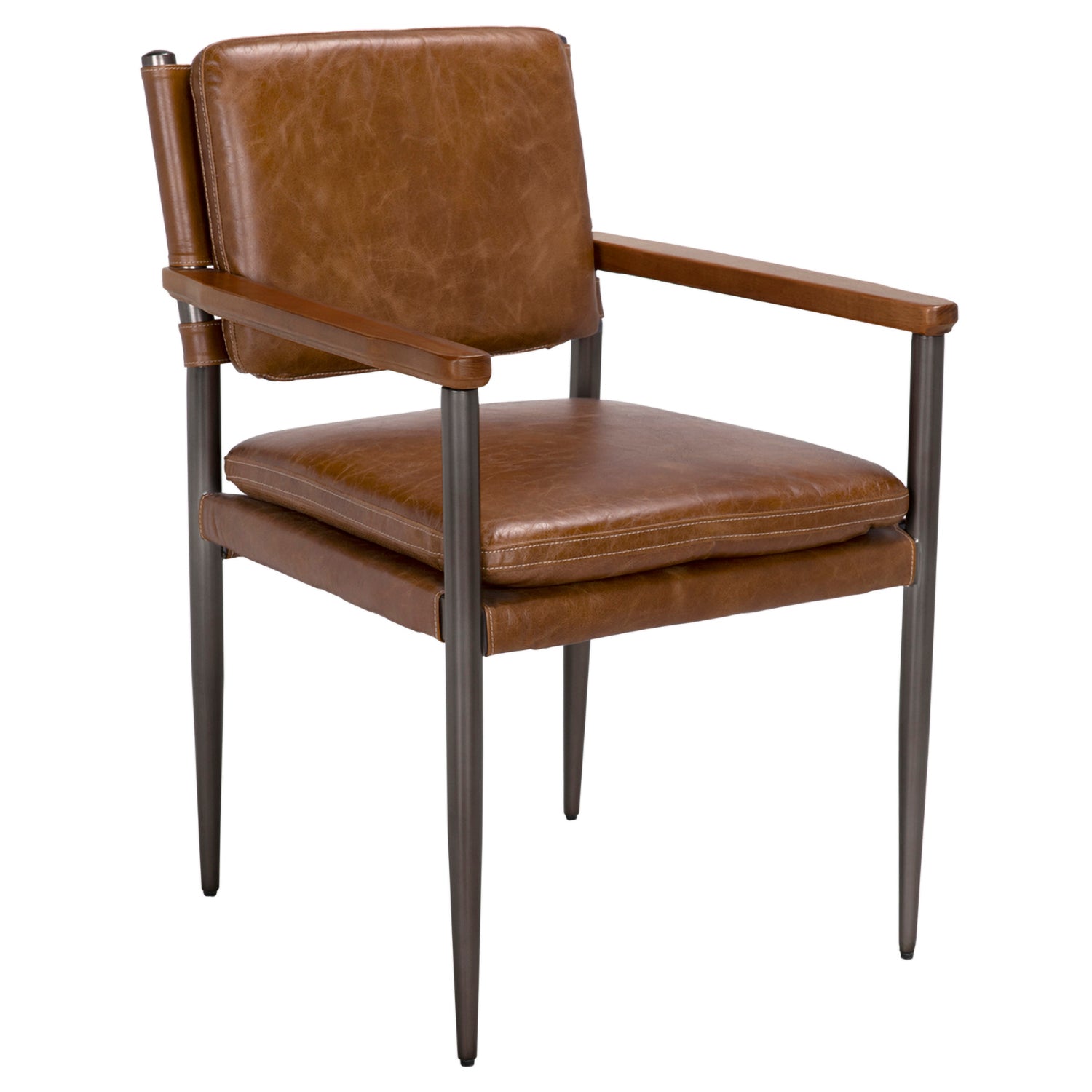 Noir Wooster Dining Arm Chair