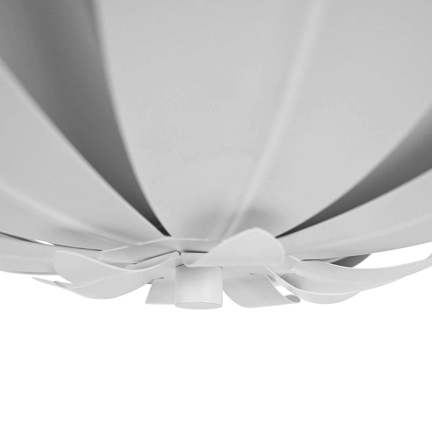 Detail of the Leander White Chandelier hardware and craftsmanship