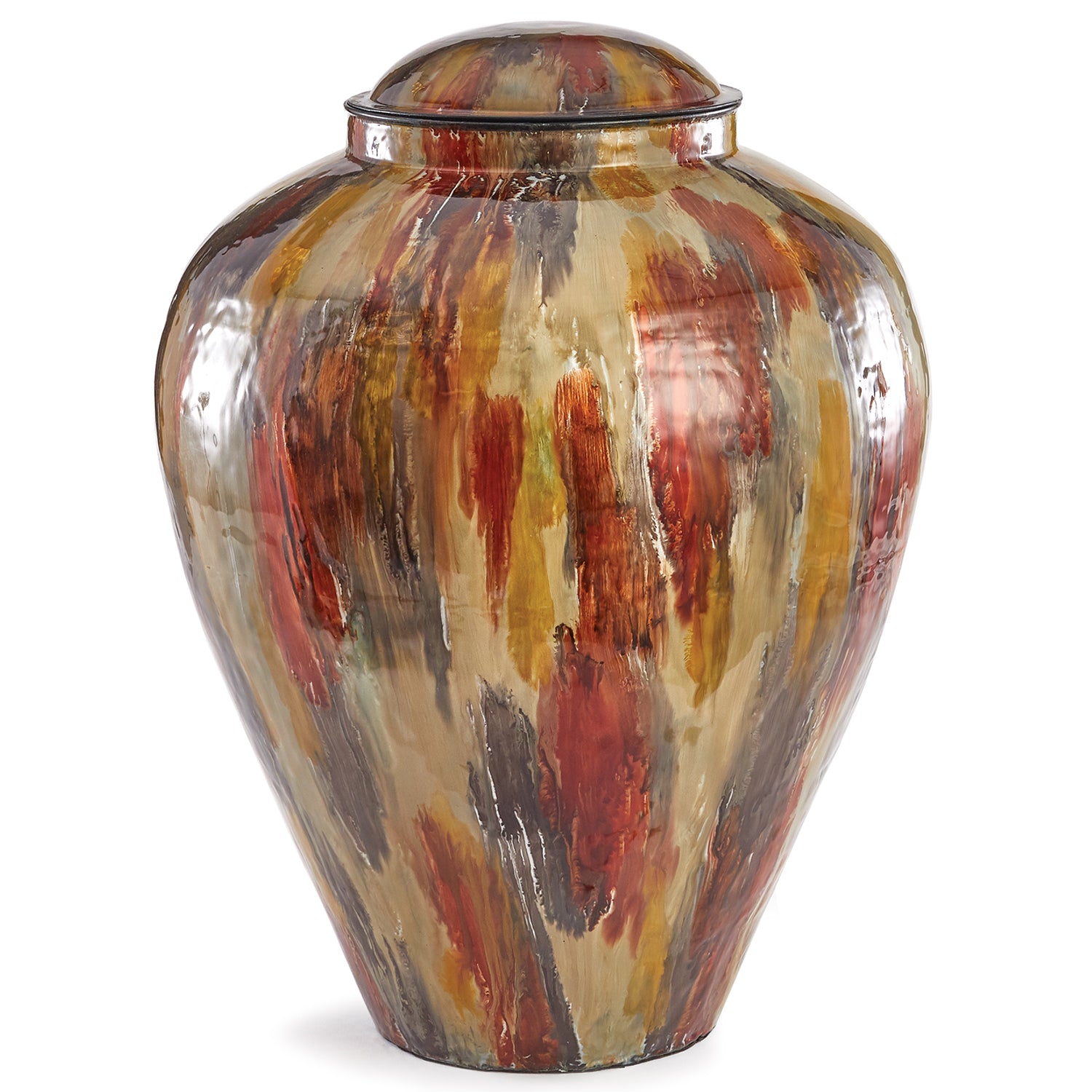 Carnelian Lidded Large Urn