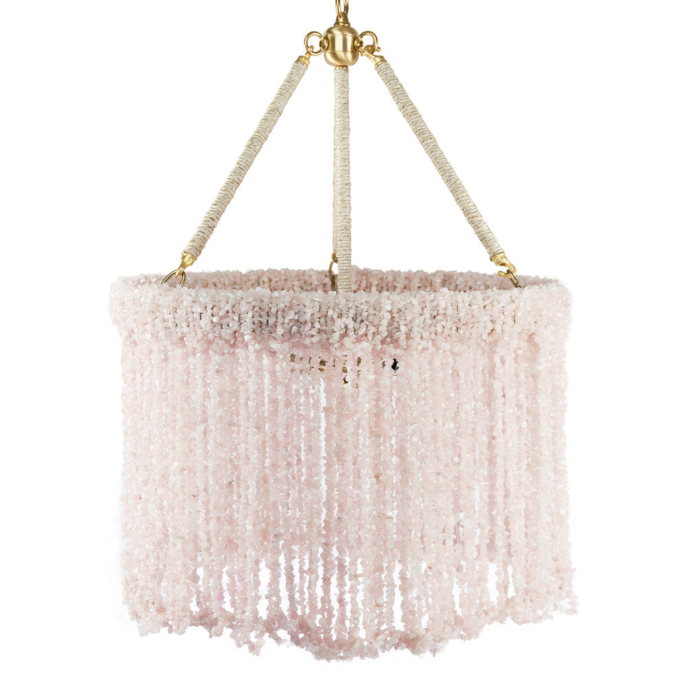 Ro Sham Beaux Lily 24 Blush Chip Quartz Chandelier