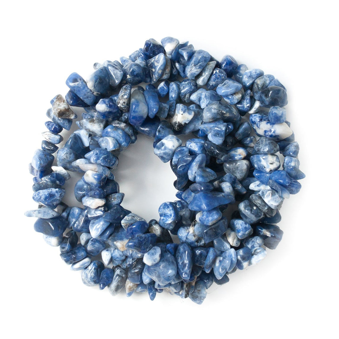 Ro Sham Beaux Lily Blue Jean Chip Quartz Two Tier Chandelier