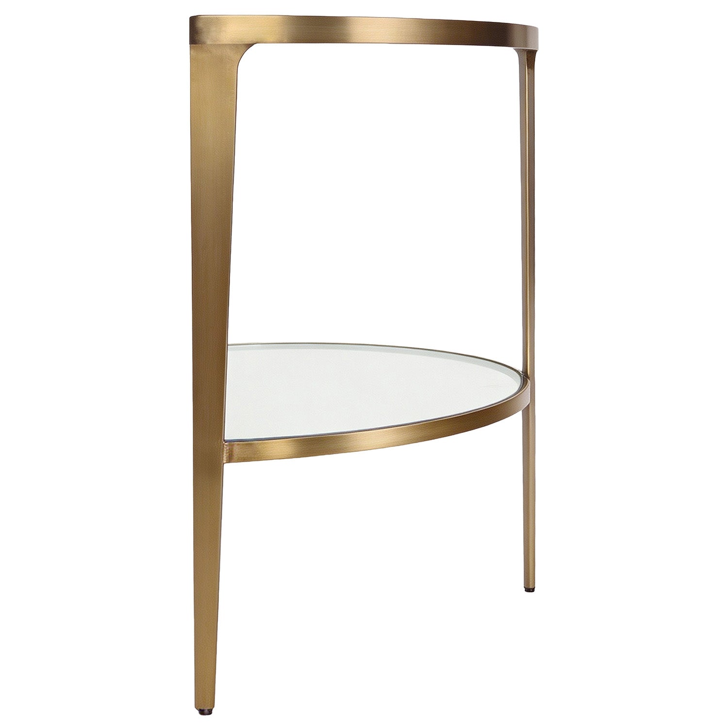 Worlds Away Lisa Brass Demilune Console Table