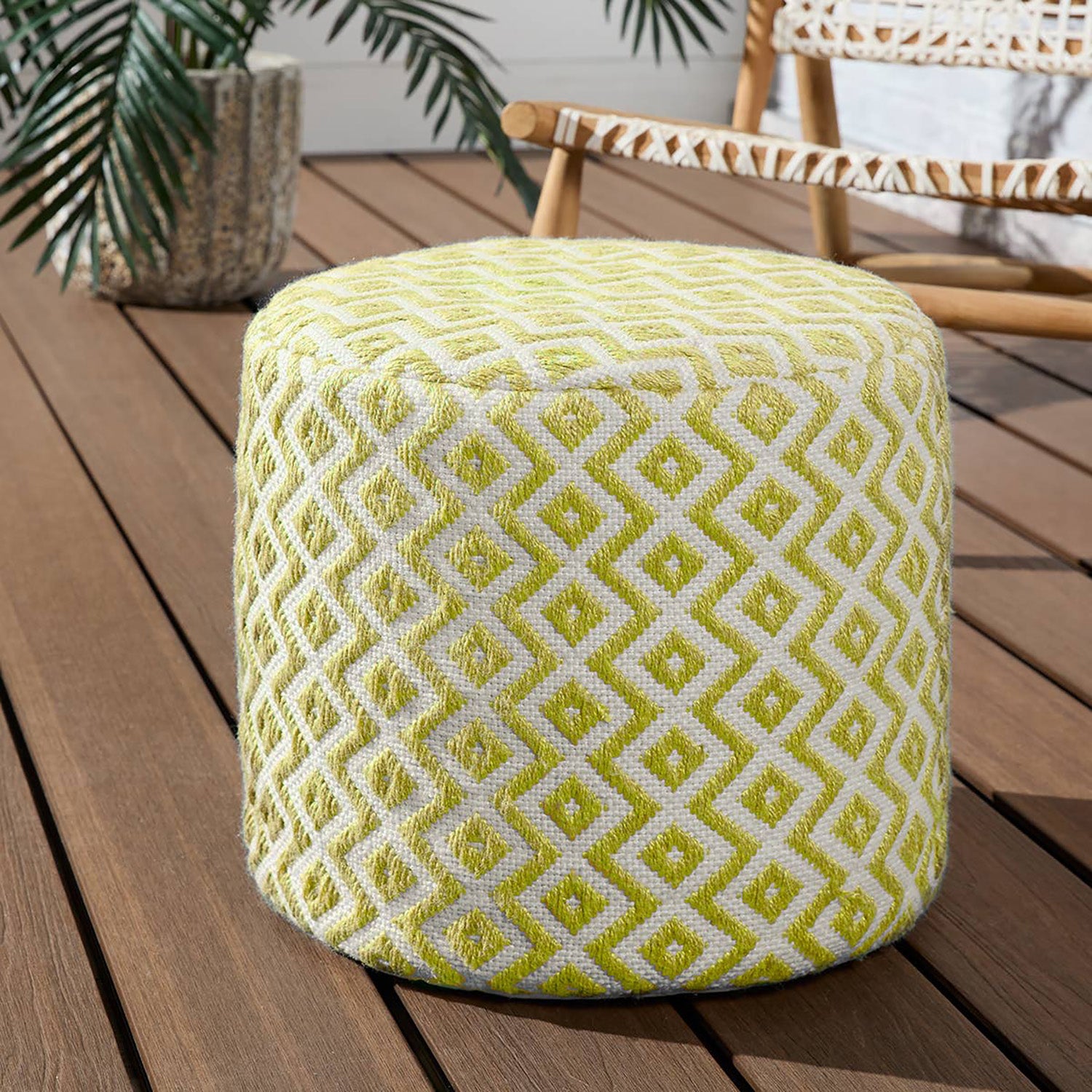 Label J by Jaipur Living Lenon Osbourne Indoor/Outdoor Pouf