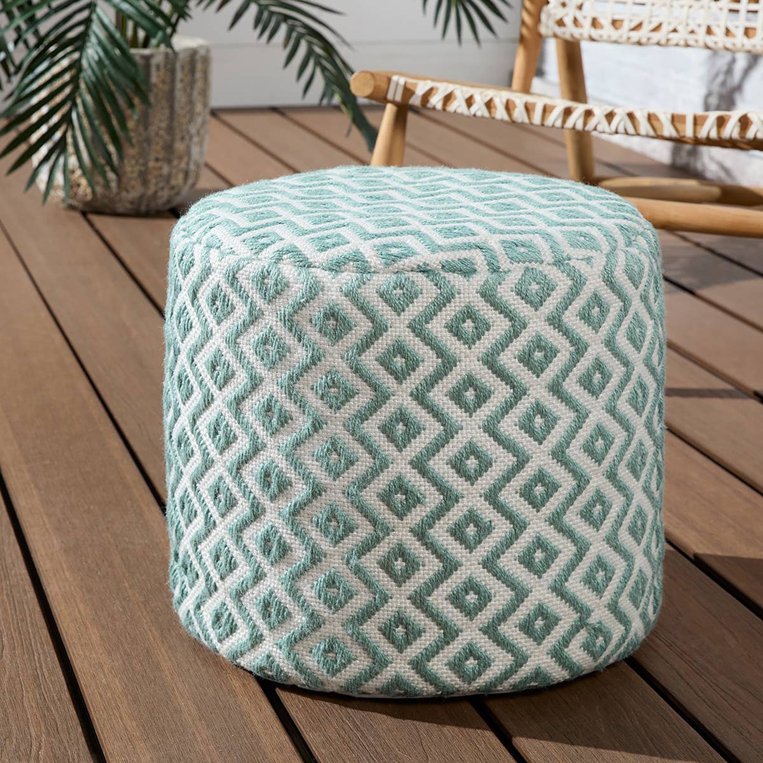 Label J by Jaipur Living Lenon Osbourne Indoor/Outdoor Pouf