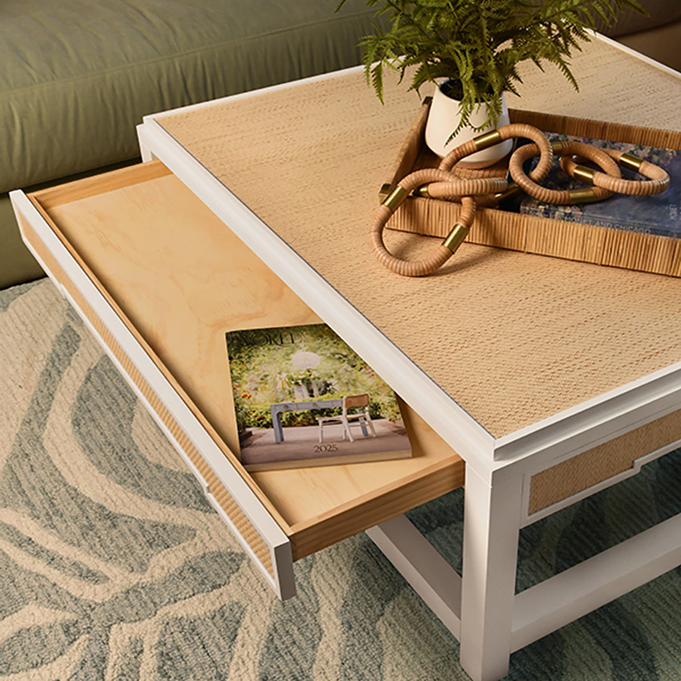 Worlds Away Locklin Coffee Table
