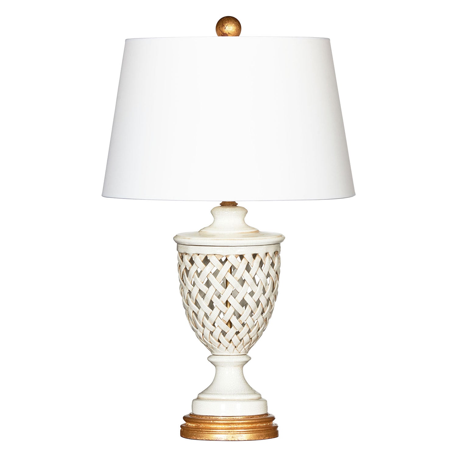 Bradburn Home Blanc Calabria Gold Table Lamp