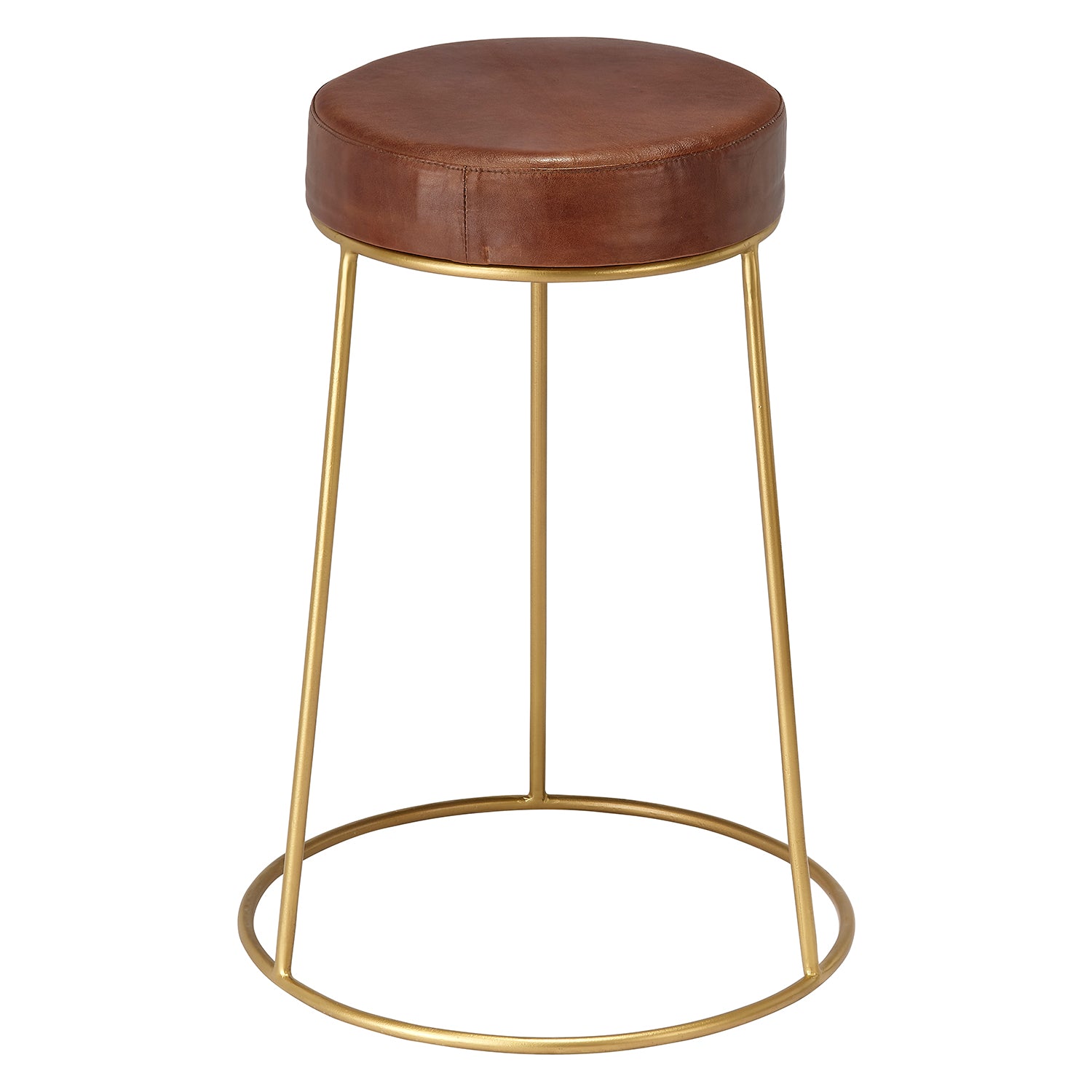 Lifestyle by Jamie Young Cavill Round Leather Counter Stool