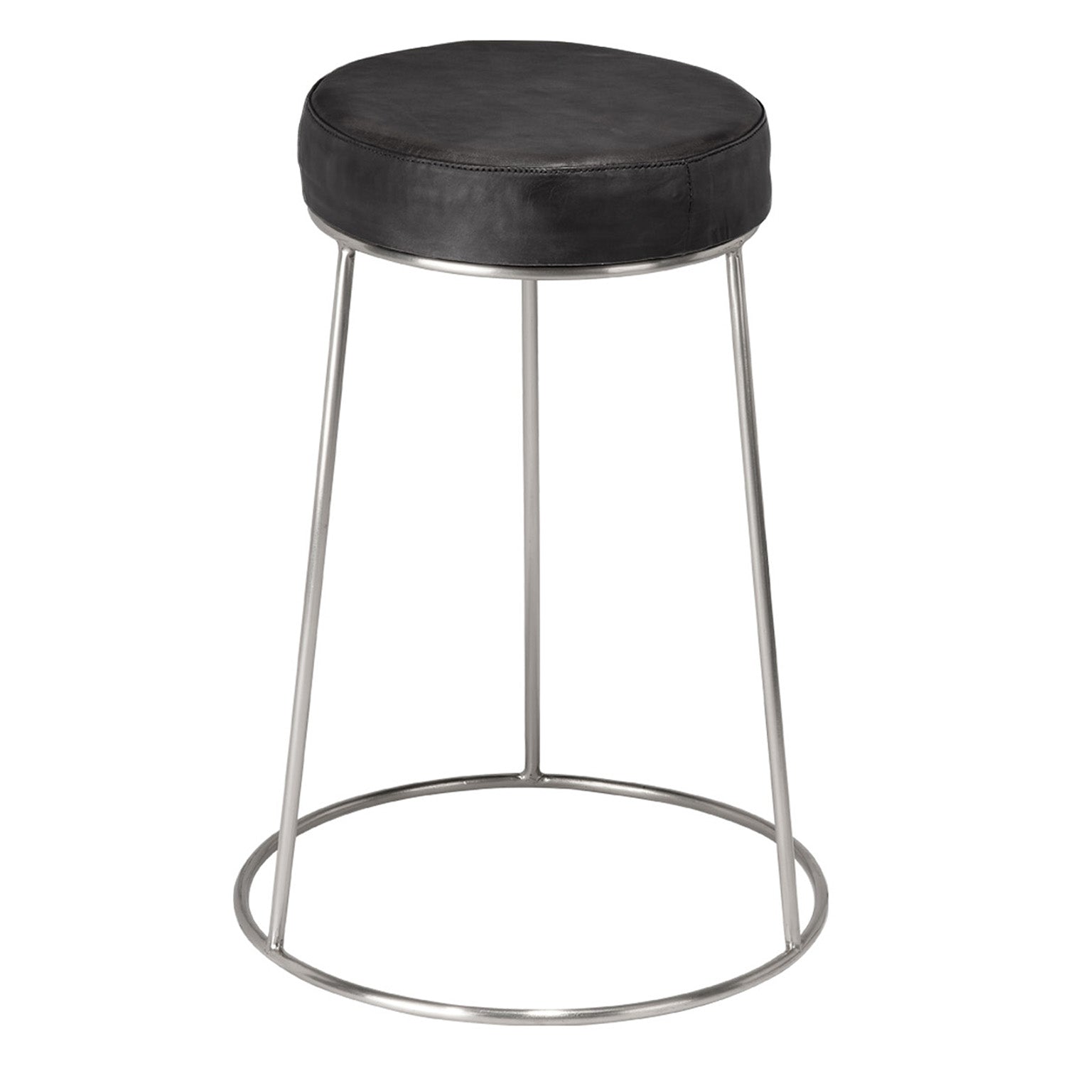 Lifestyle by Jamie Young Cavill Round Leather Counter Stool
