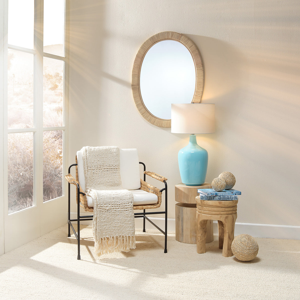 Lifestyle by Jamie Young Suva Rattan Wall Mirror