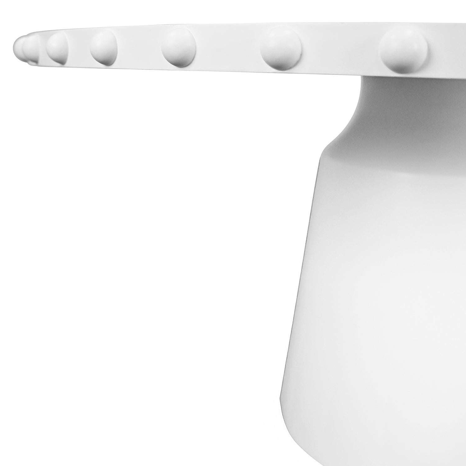 Worlds Away Lucian White Round Dining Table